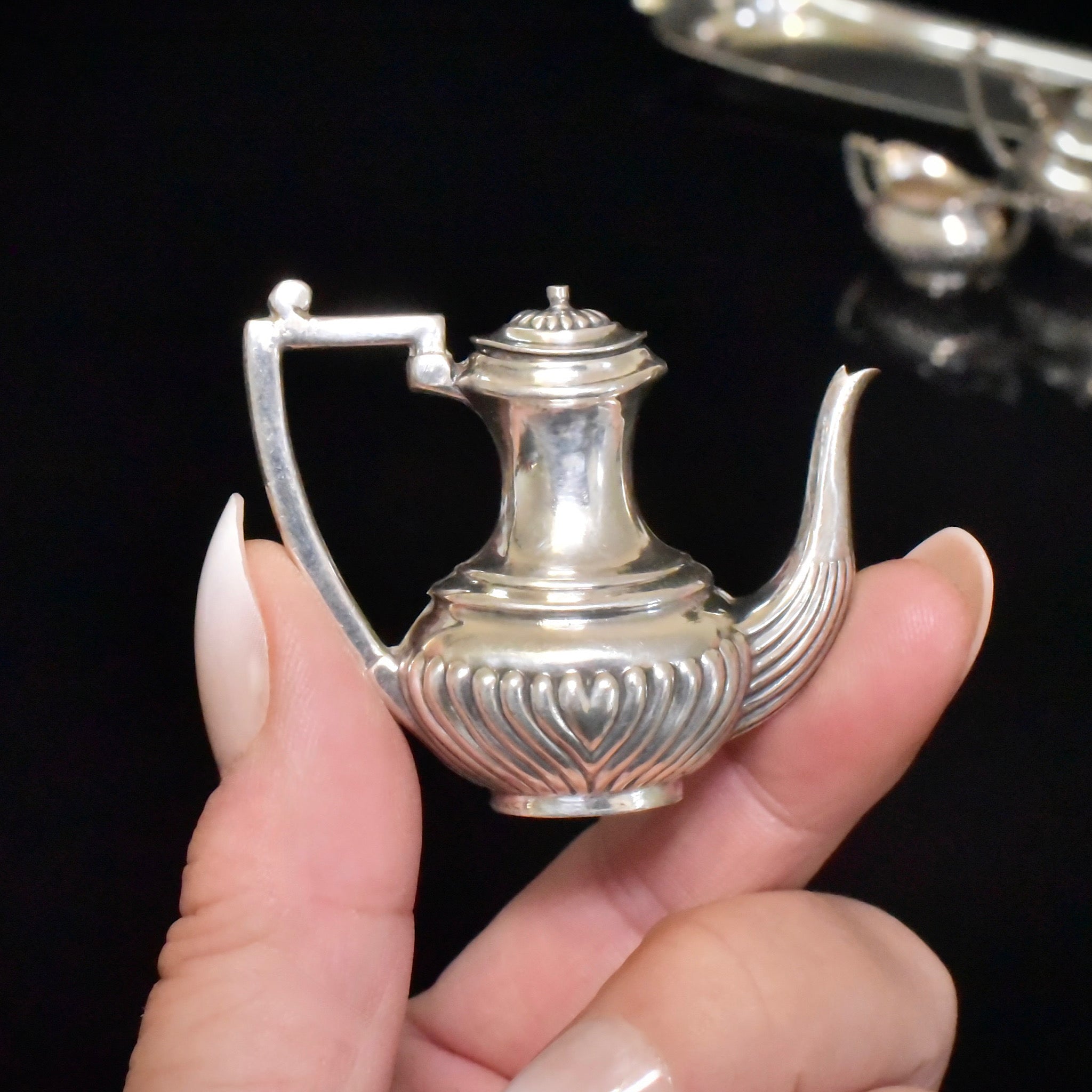 Vintage Sterling Silver Coffee / Tea Set And Tray - John Rose - Birmingham 1951