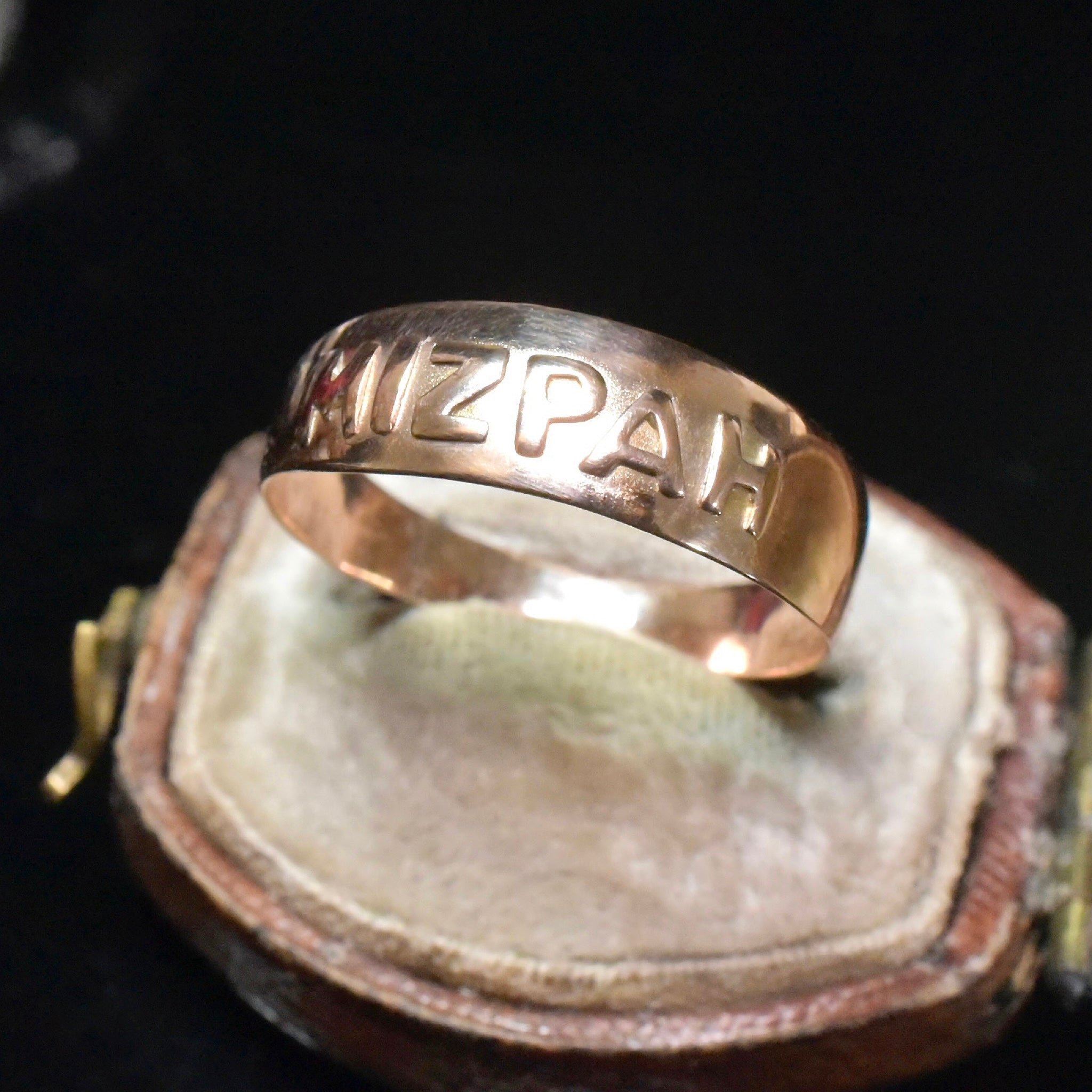 Antique Edwardian/Deco 9ct Rose Gold ‘MIZPAH’ Ring - Birmingham 1915
