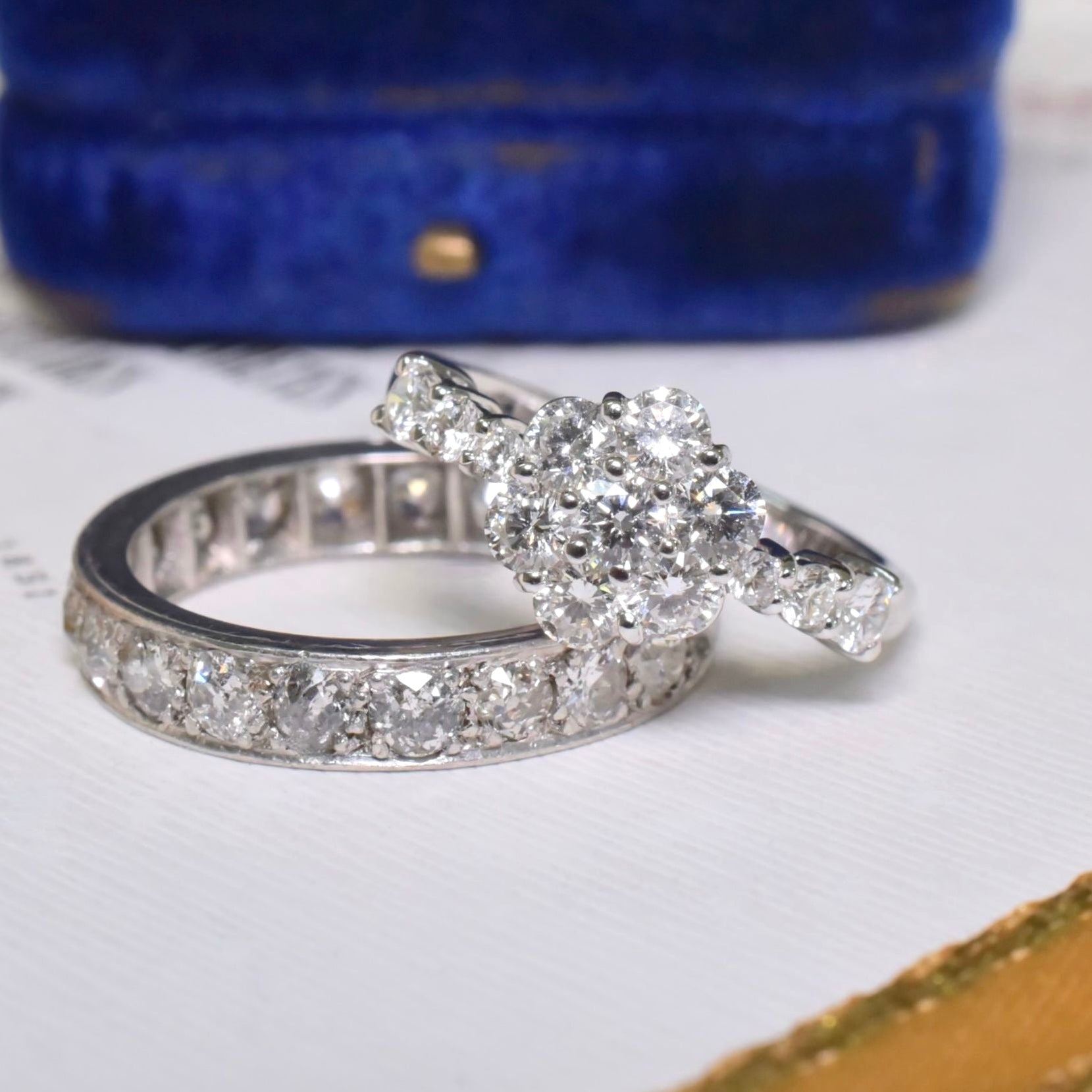 Contemporary 18ct White Gold And Diamond ‘Daisy’ Cluster Ring - 0.85ct