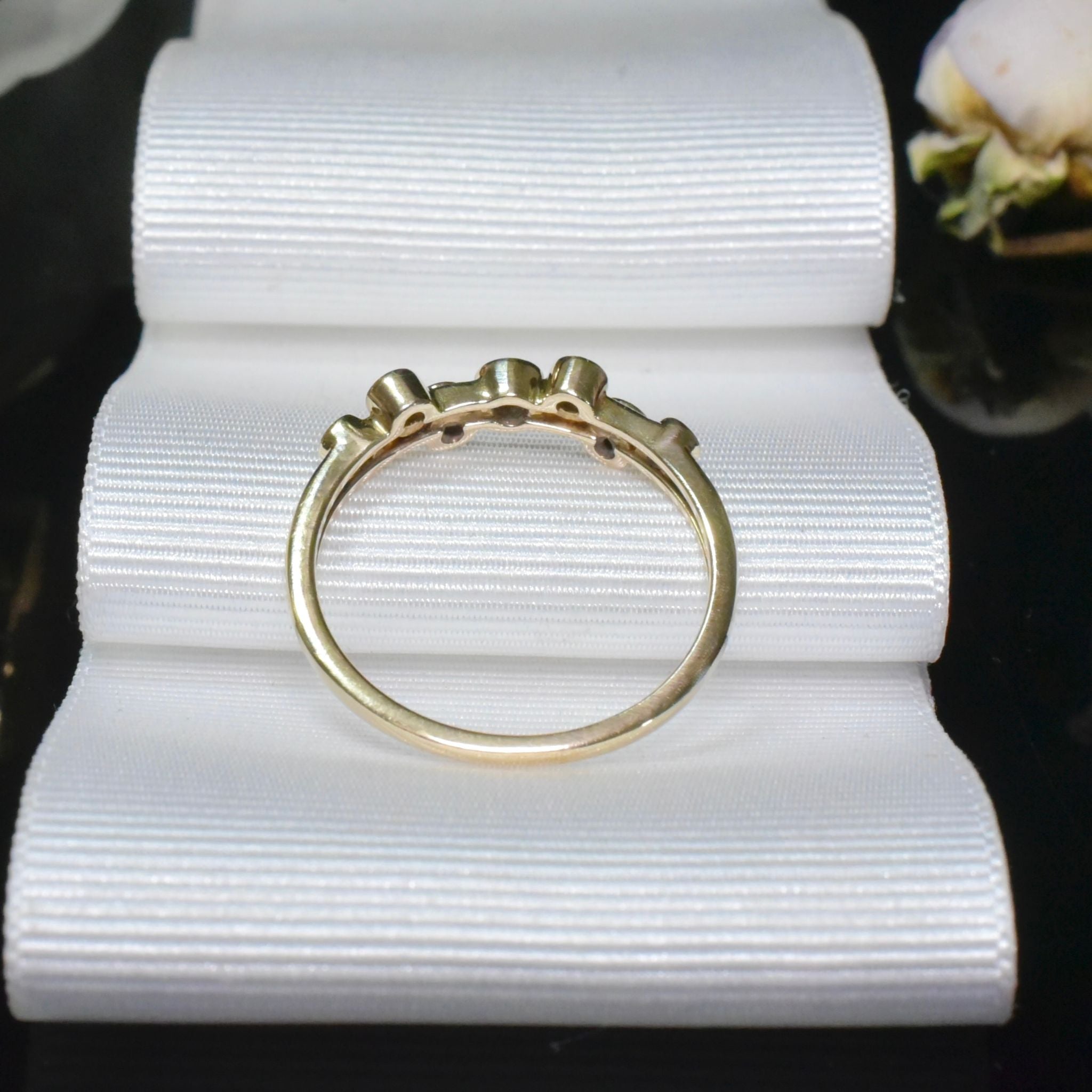 Contemporary 9ct Yellow Gold Champagne & White Diamond Ring - Birmingham 2023