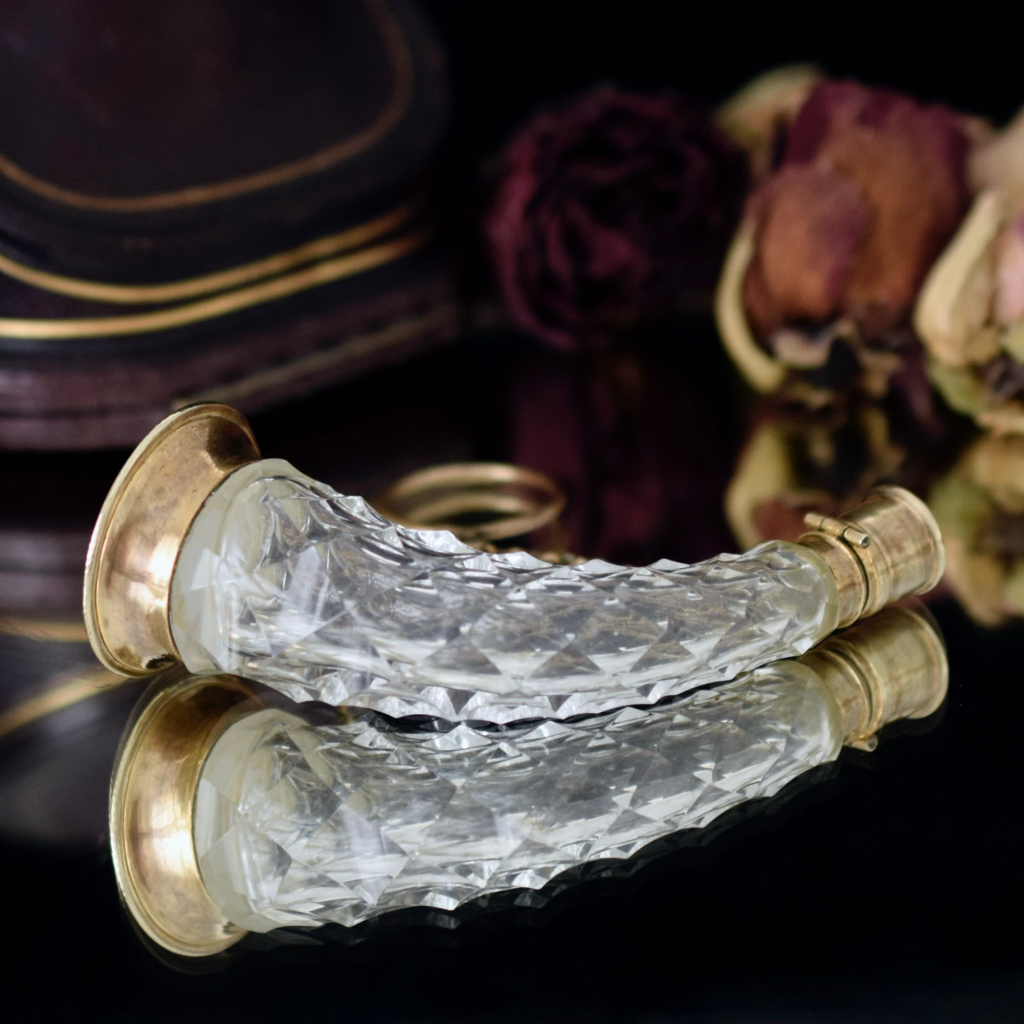 Antique Victorian/Edwardian Cornucopia Scent Bottle With Original Box Circa 1900