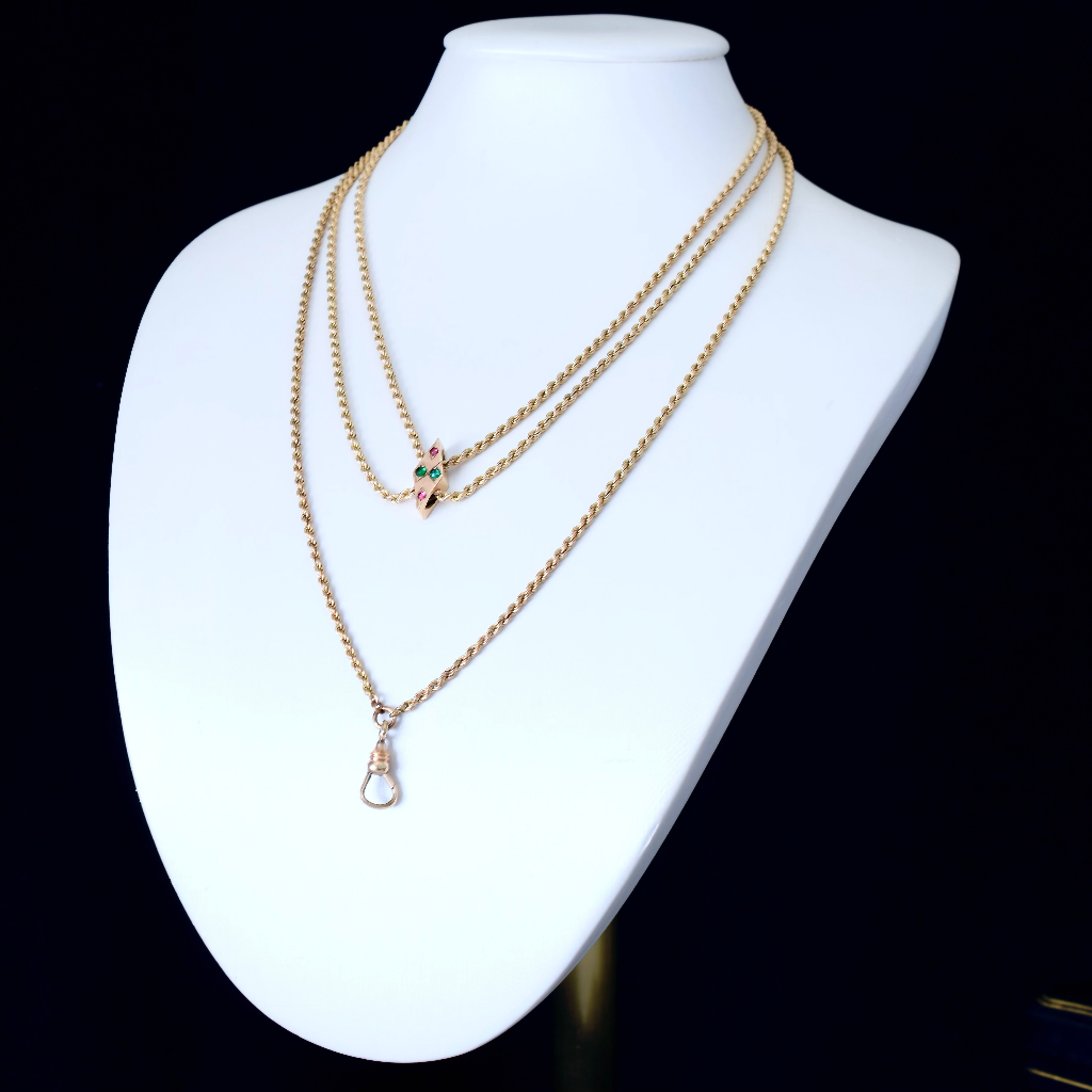Antique Victorian Gold Filled Slide Chain Circa 1900