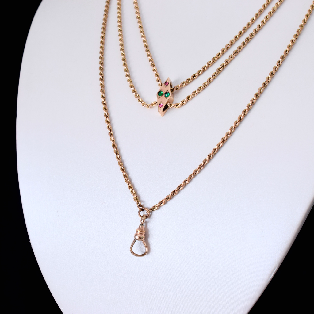 Antique Victorian Gold Filled Slide Chain Circa 1900