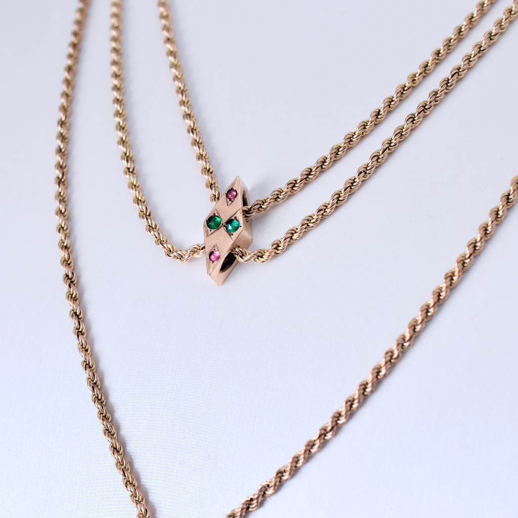 Antique Victorian Gold Filled Slide Chain Circa 1900