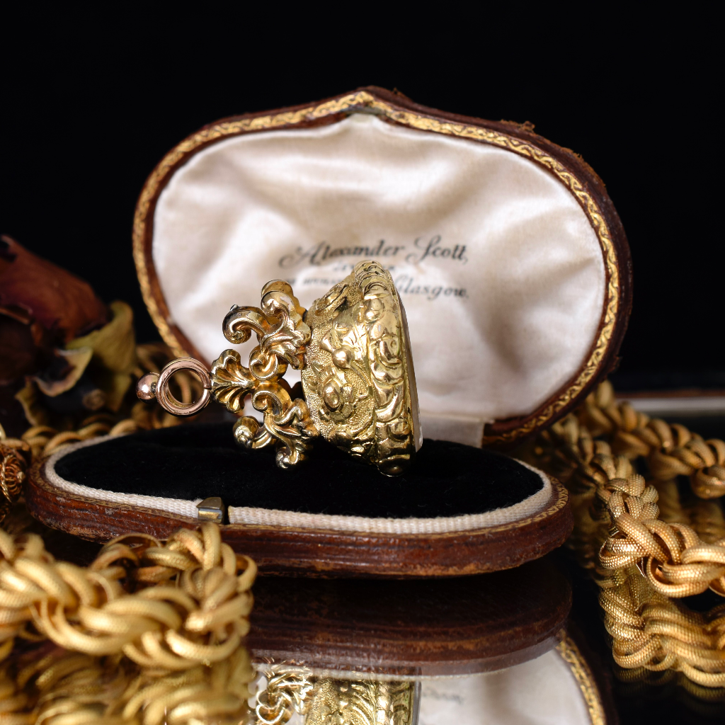 Antique Victorian Large **Gold Cased** Quartz Seal Circa 1890