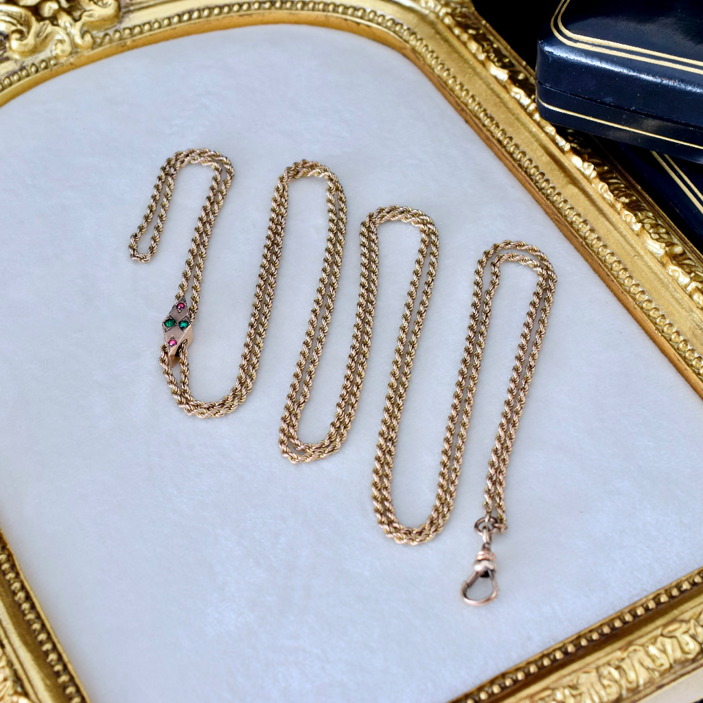 Antique Victorian Gold Filled Slide Chain Circa 1900