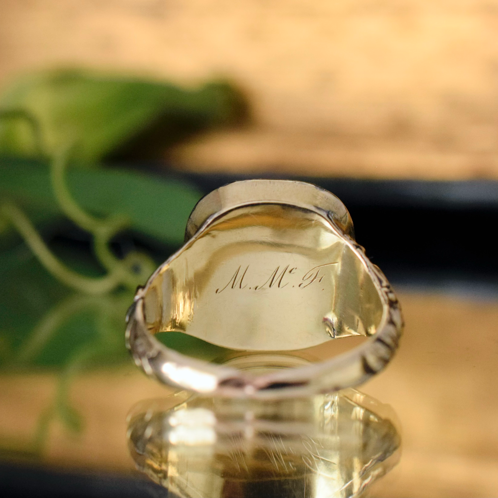 Georgian 9ct **Gold Cased** Citrine Ring Circa 1820