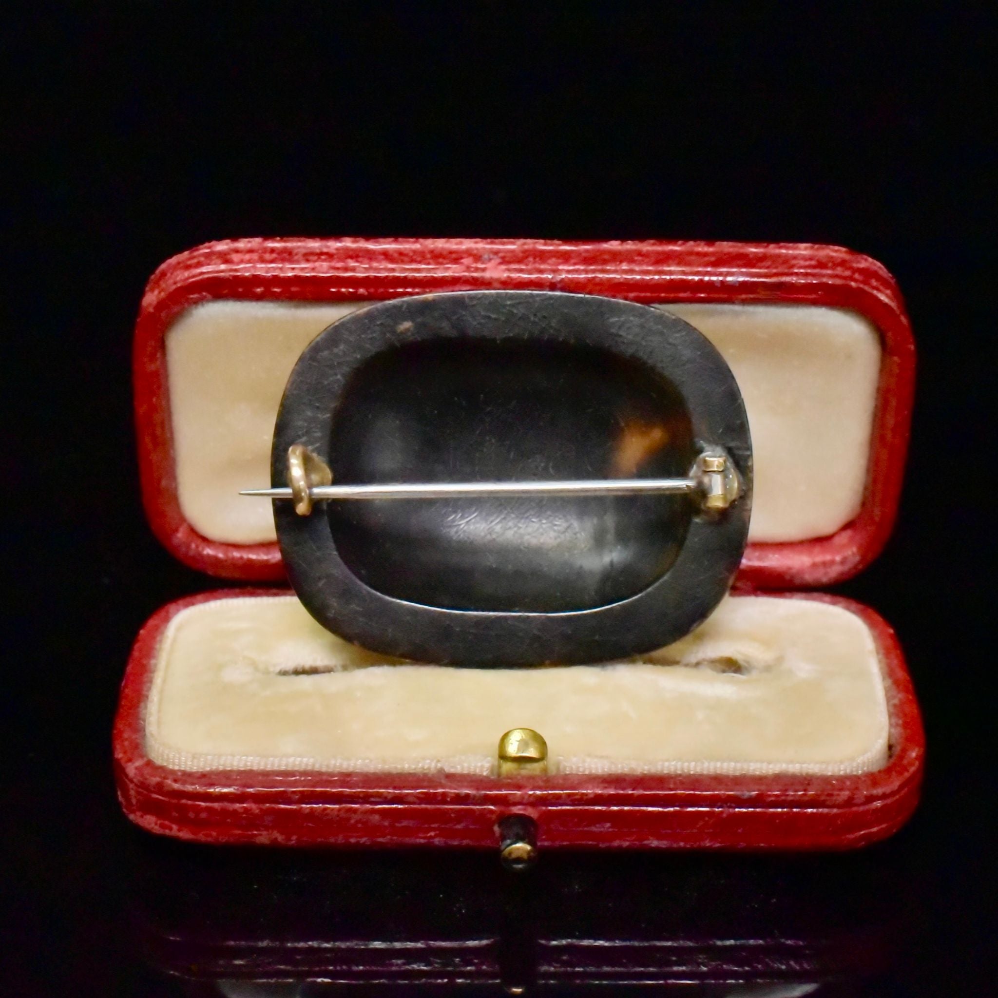 Antique Victorian Piqué Gold & Silver Brooch