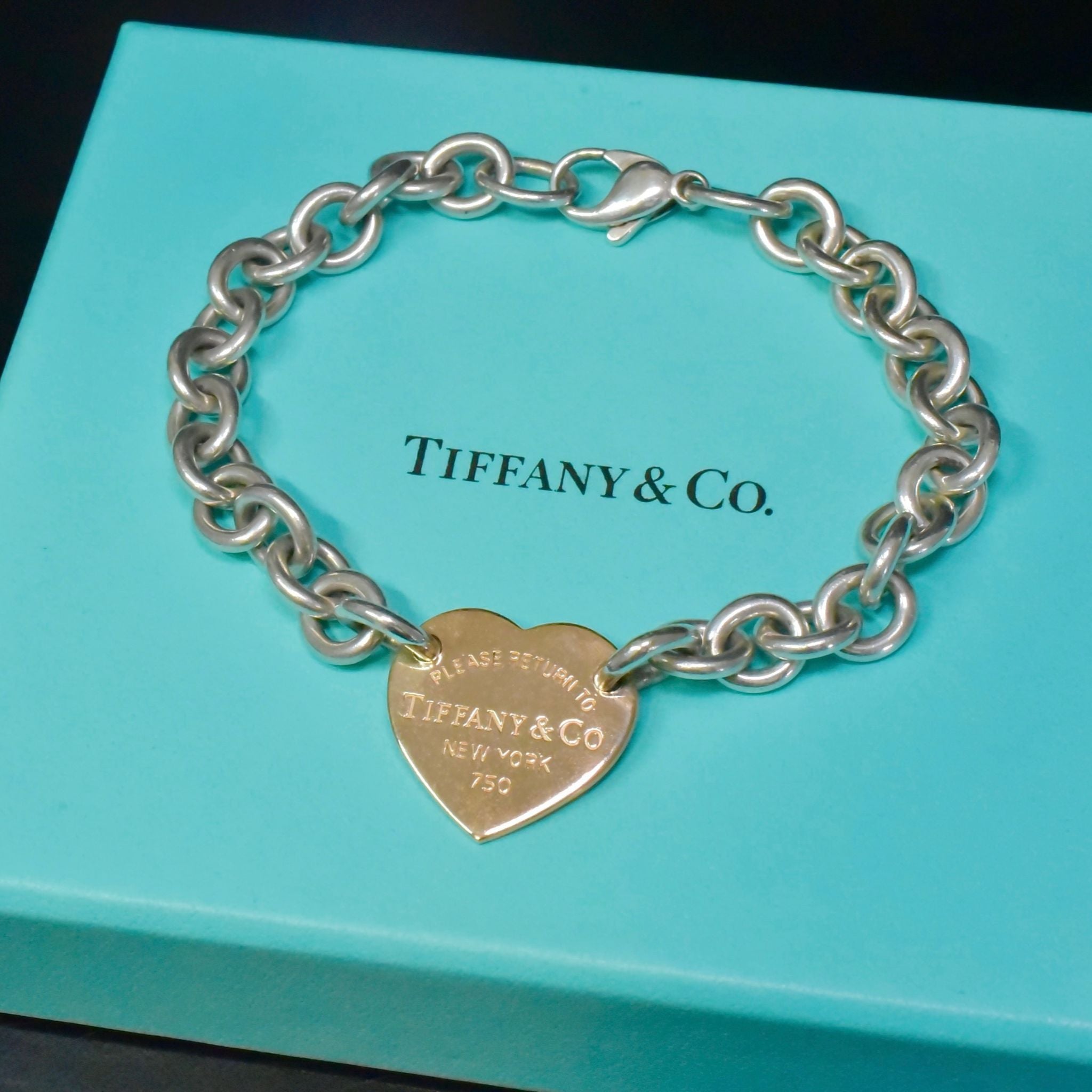 Authentic 18ct Solid Gold & Sterling Silver Tiffany & Co. “Return To Tiffany” Bracelet