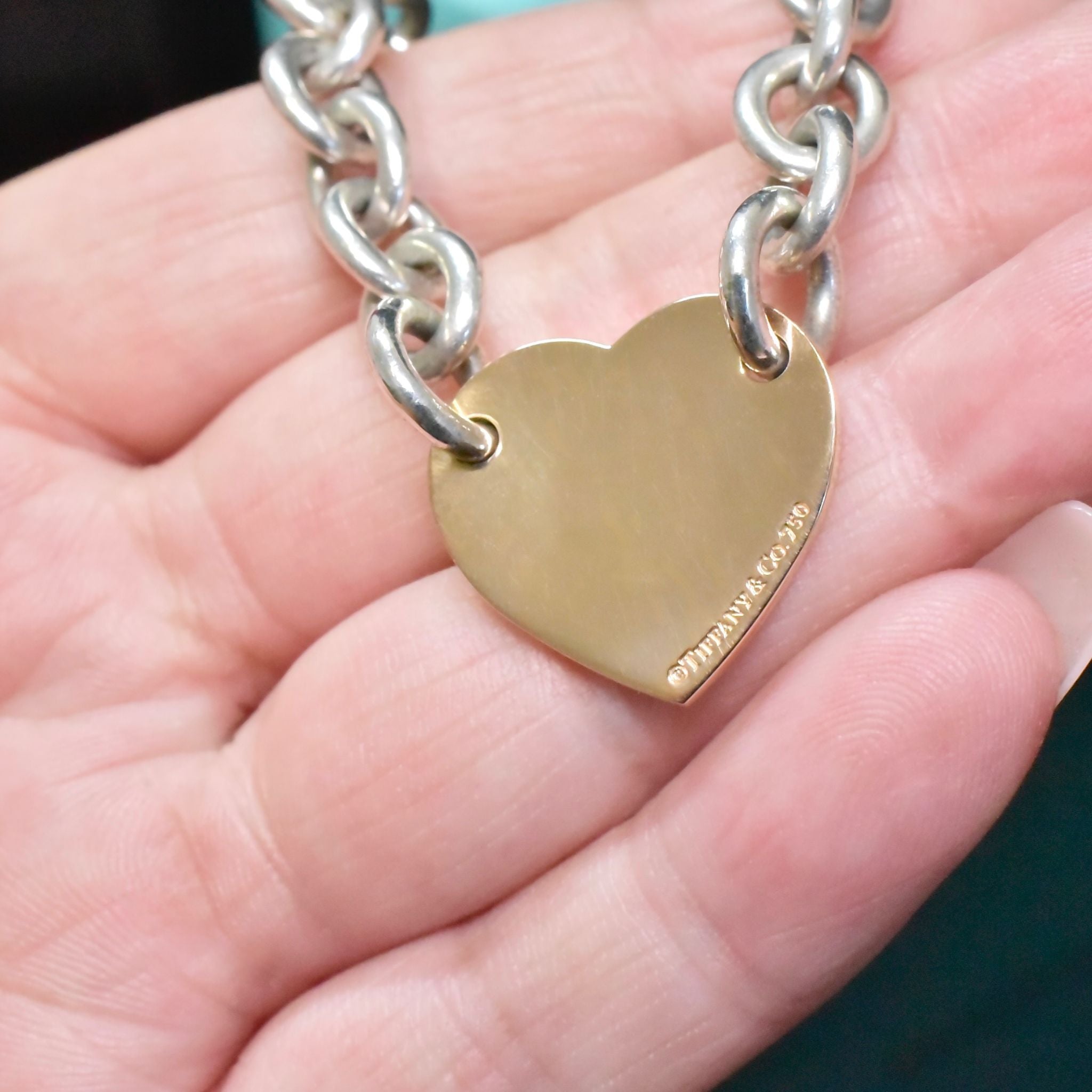 Authentic 18ct Solid Gold & Sterling Silver Tiffany & Co. “Return To Tiffany” Bracelet