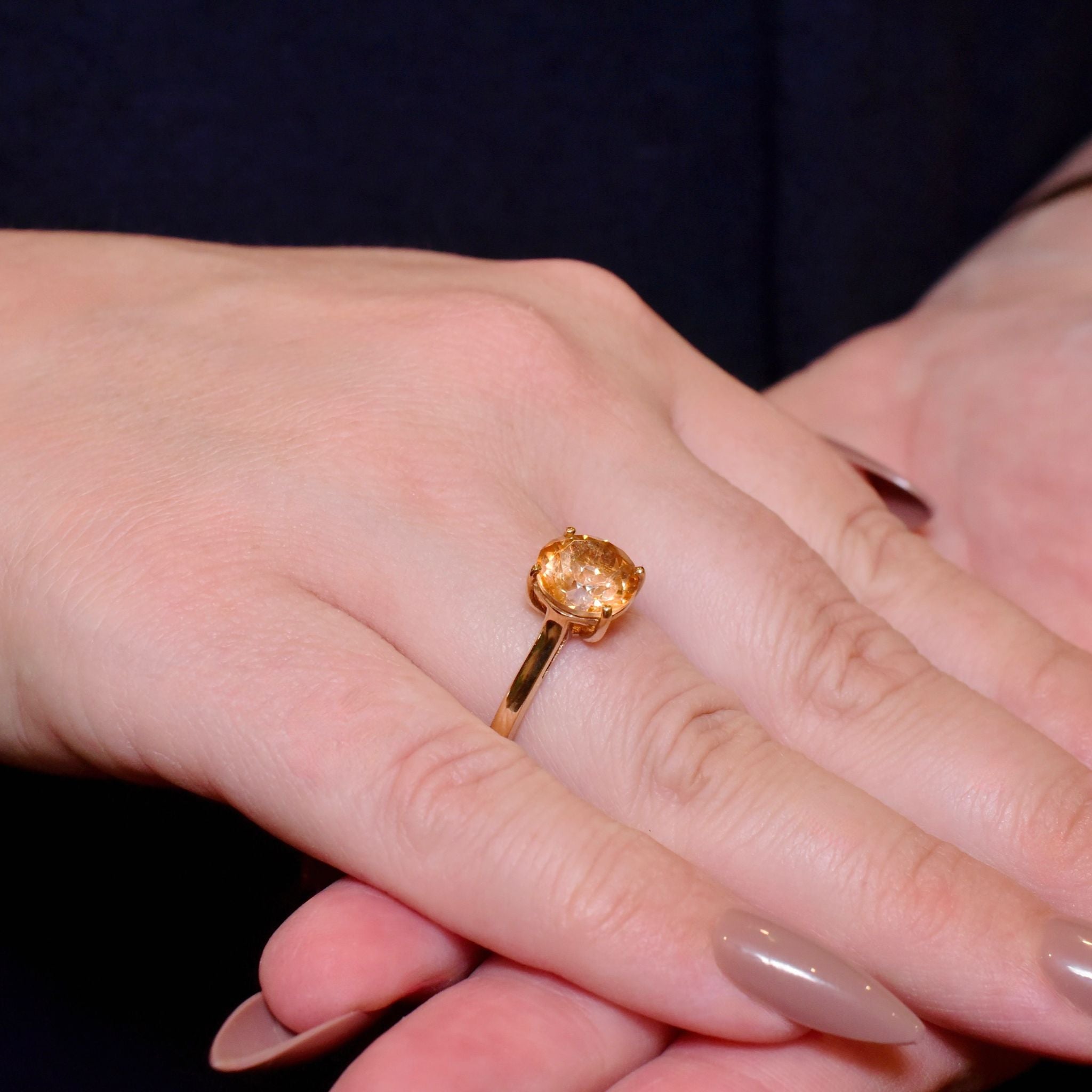 Glorious 9ct Yellow Gold ‘Imperial Topaz (Ouro Preto, Brazil) Ring