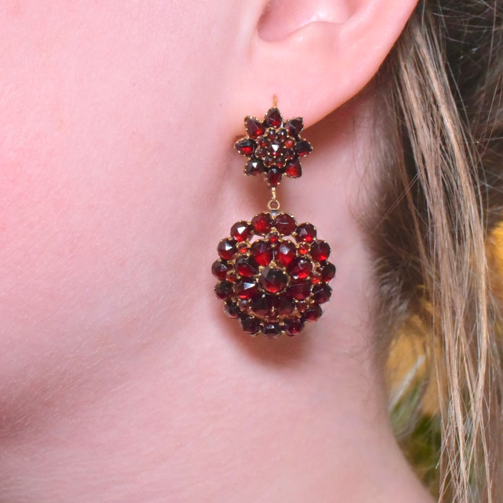 Superb Antique Victorian Bohemian Garnet Demi-Parure - Circa 1880-90