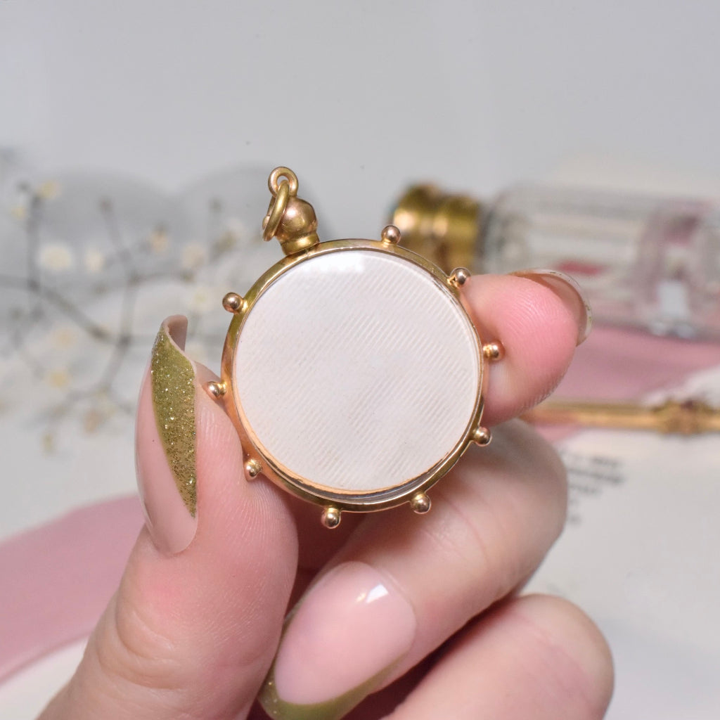 Antique Edwardian 9ct Rose Gold Double Sided Photo Locket - Circa 1910-15