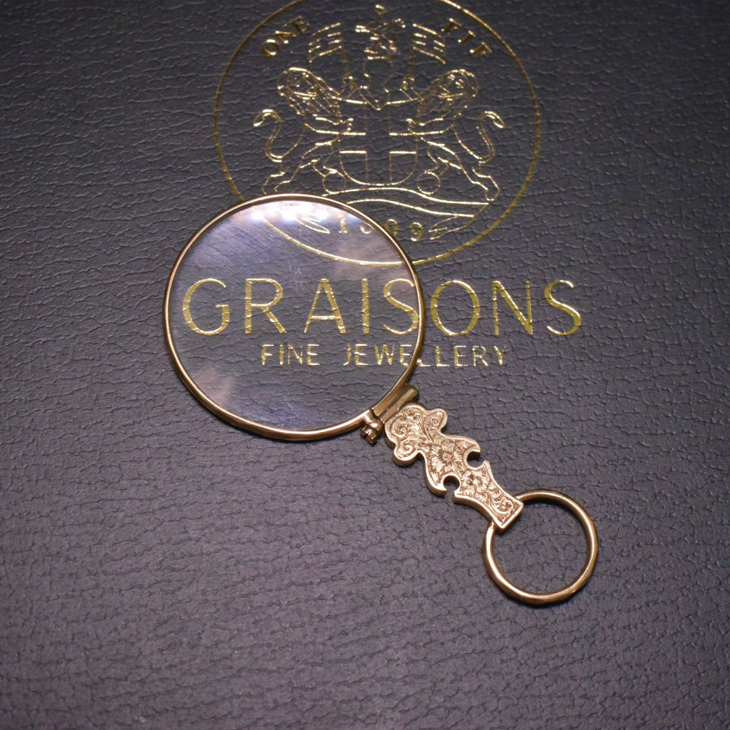 Antique Georgian/Early Victorian 9ct Rose Gold Mounted Quizzing Glass