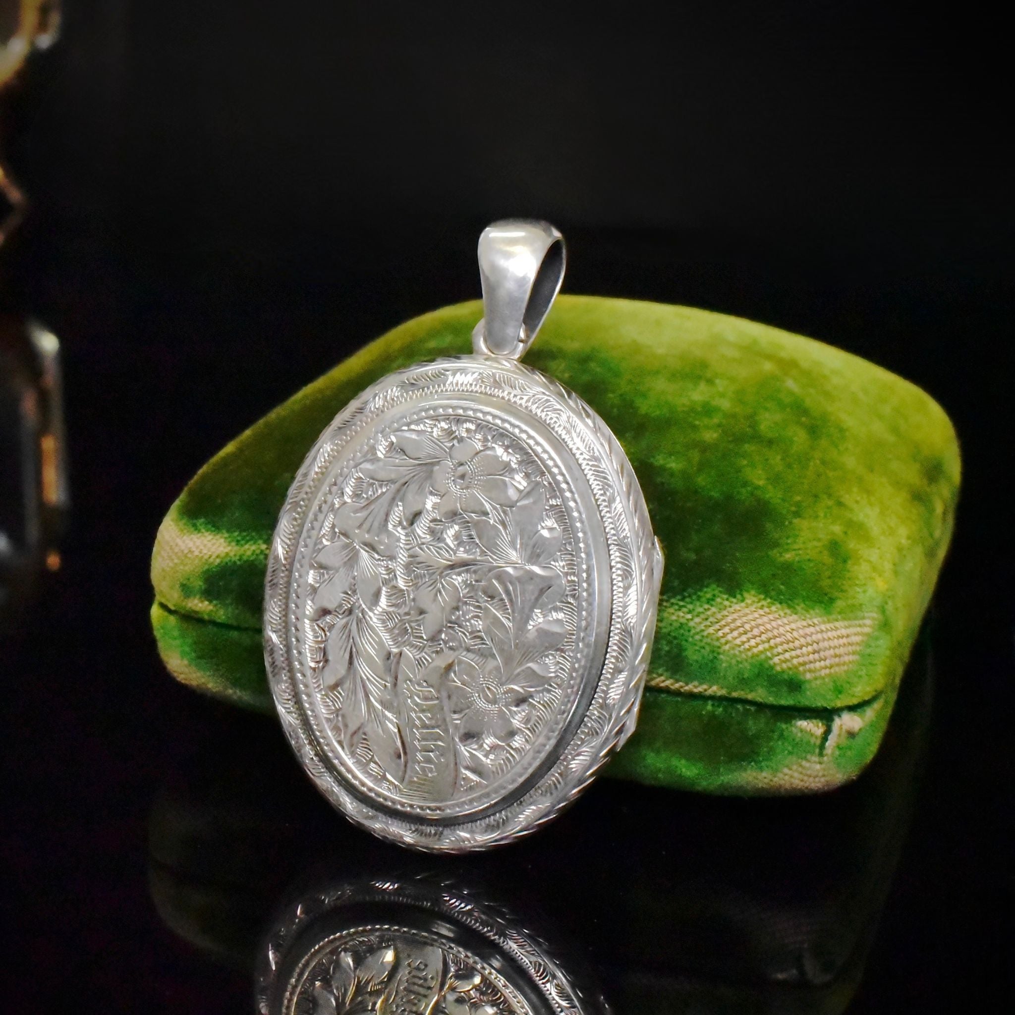 Antique Victorian Sterling Silver Double Photo Locket ‘Nellie’ - Circa 1880-1890