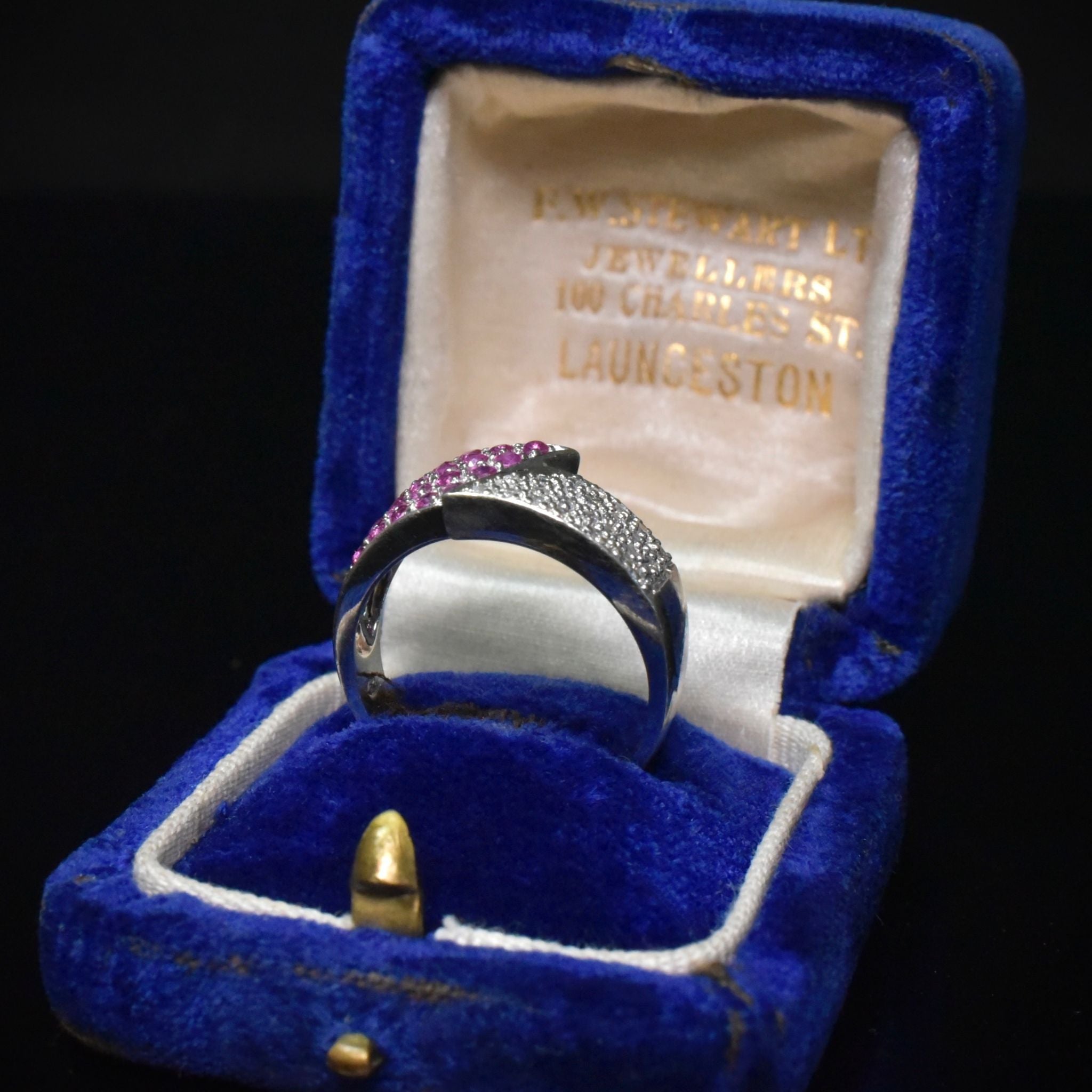 Fabulous 9ct White Gold Pink Sapphire And Diamond Ring