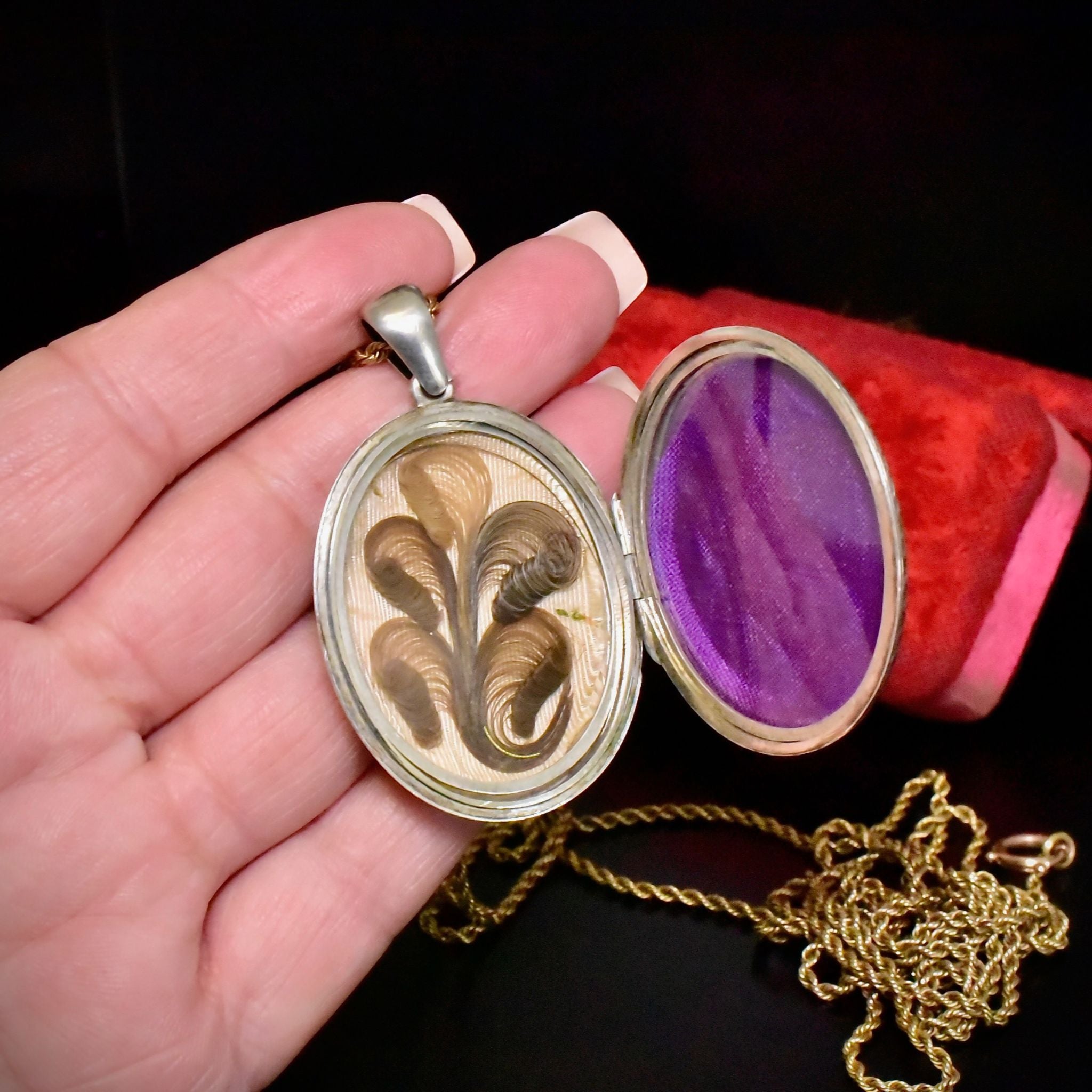 Antique Victorian Sterling Silver Double Photo Locket ‘Nellie’ - Circa 1880-1890