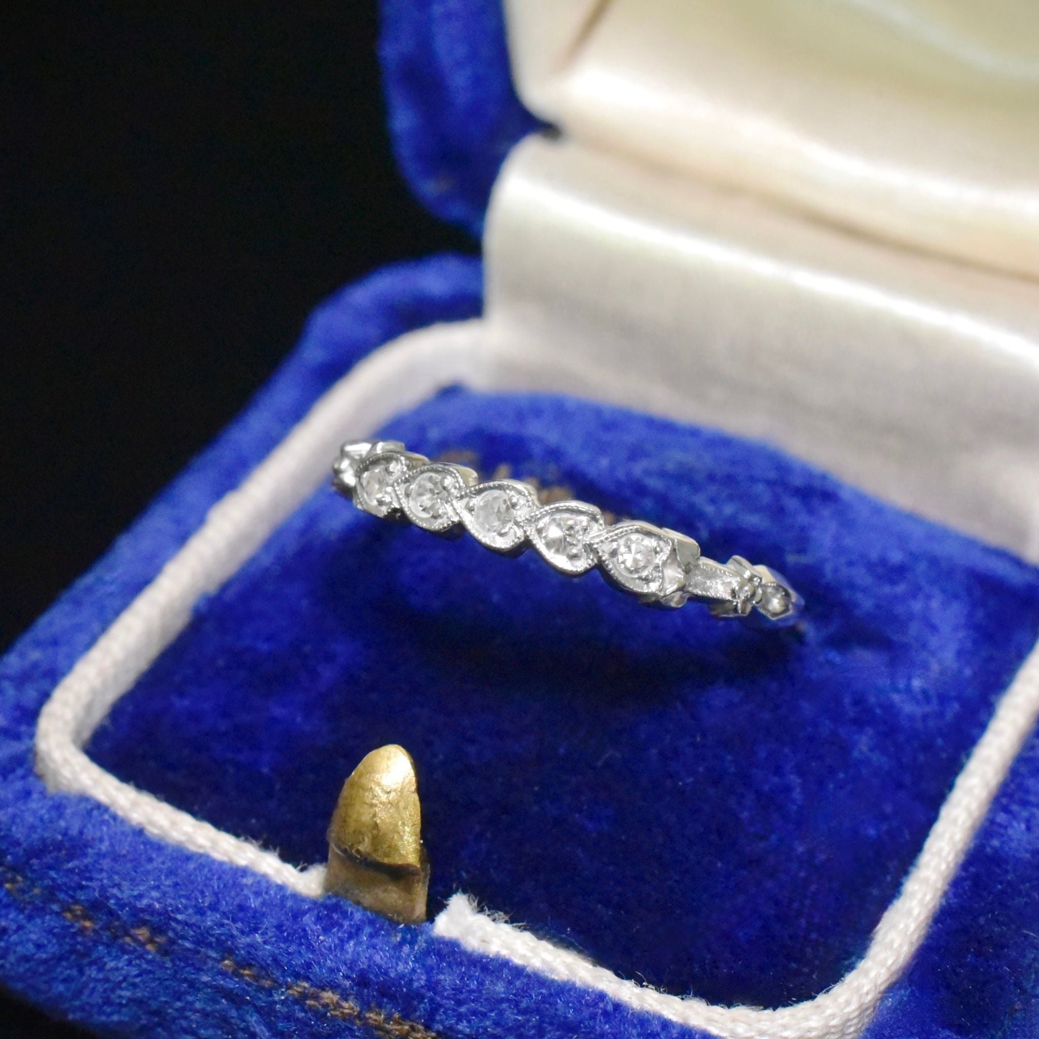 Antique (Almost) Art Deco Era Platinum And Diamond Ring Circa 1930’s