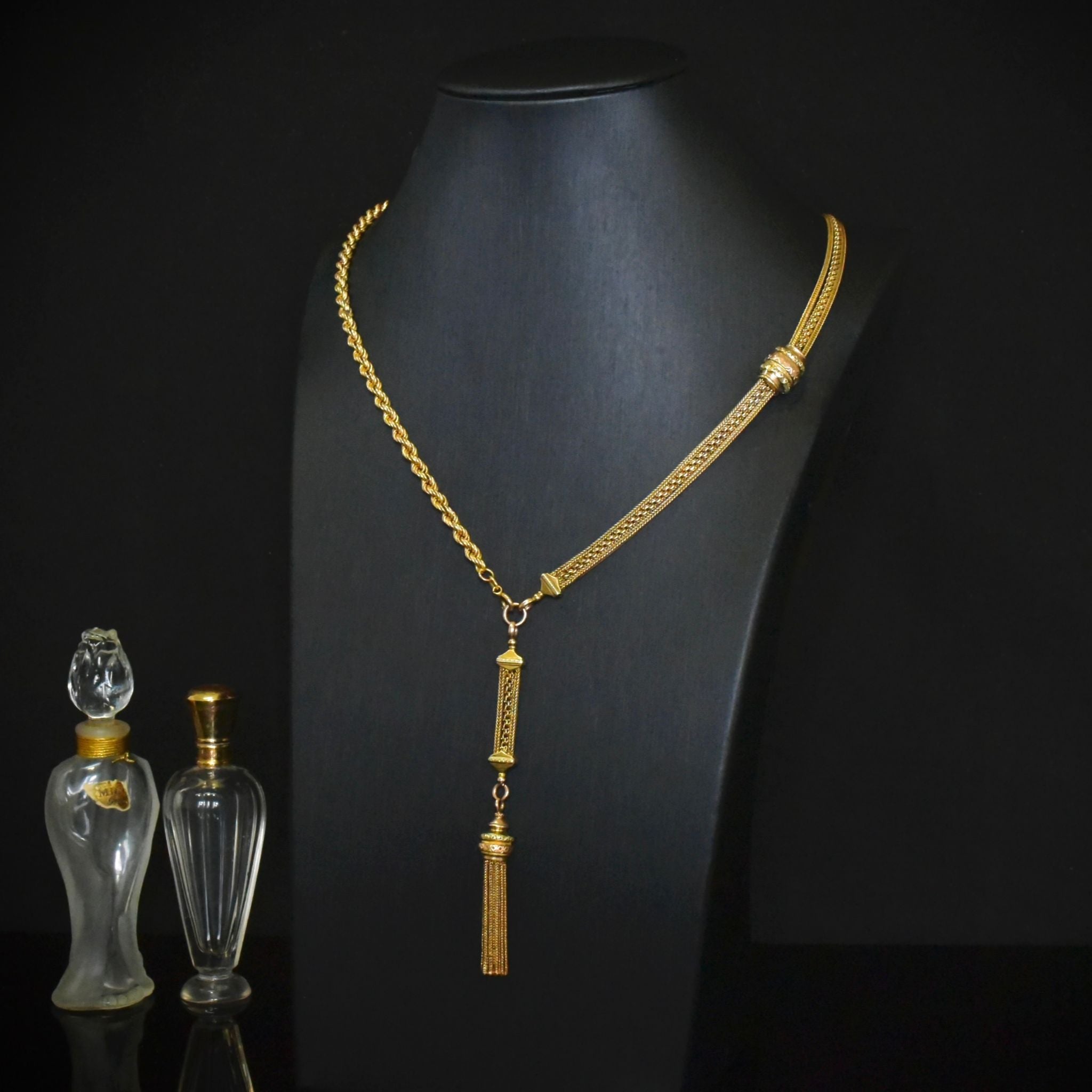 Fabulous Antique Victorian 15ct Bi-Colour Albertina