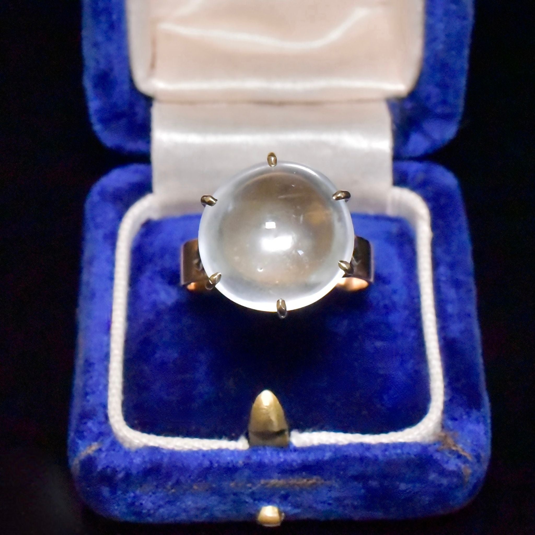 Gorgeous Vintage Retro Era 9ct Yellow Gold Ceylon Moonstone Ring Circa 1940-50’s