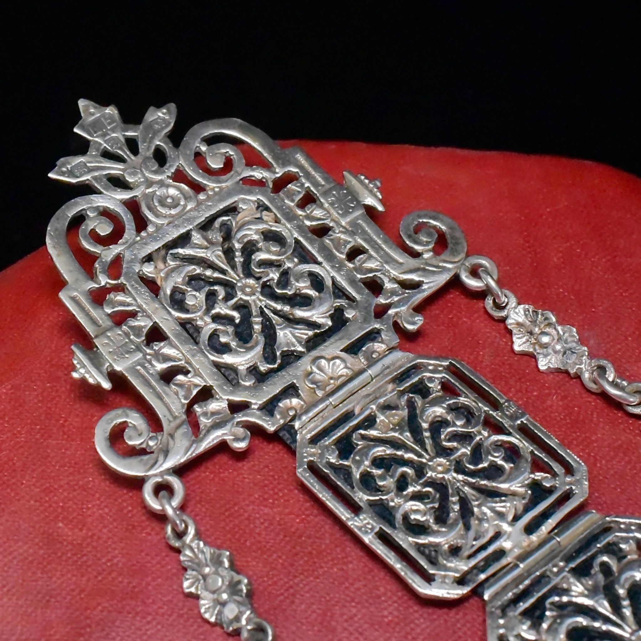 Fabulous Antique Victorian Sterling Silver Chatelaine - Circa 1890’s-1900’s