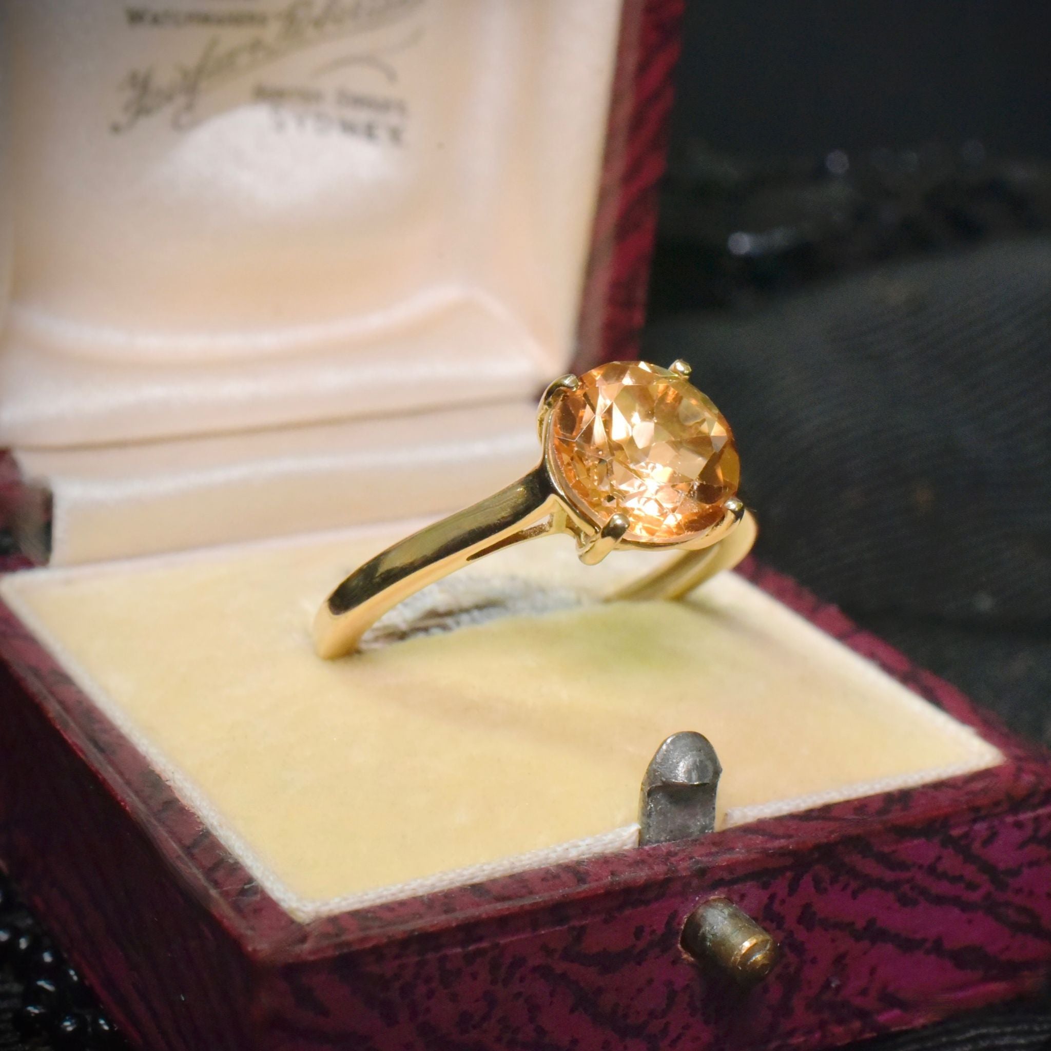 Glorious 9ct Yellow Gold ‘Imperial Topaz (Ouro Preto, Brazil) Ring