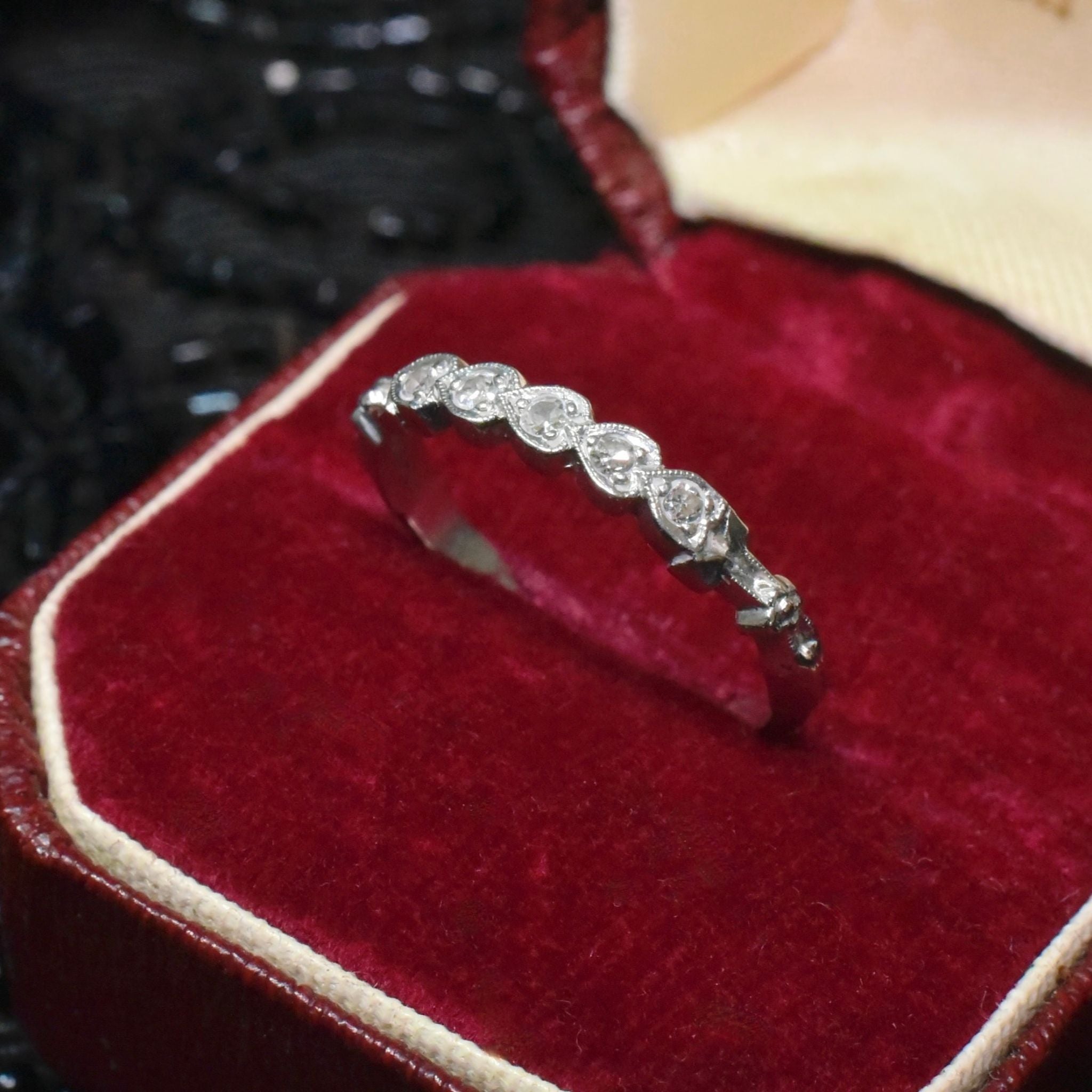 Antique (Almost) Art Deco Era Platinum And Diamond Ring Circa 1930’s