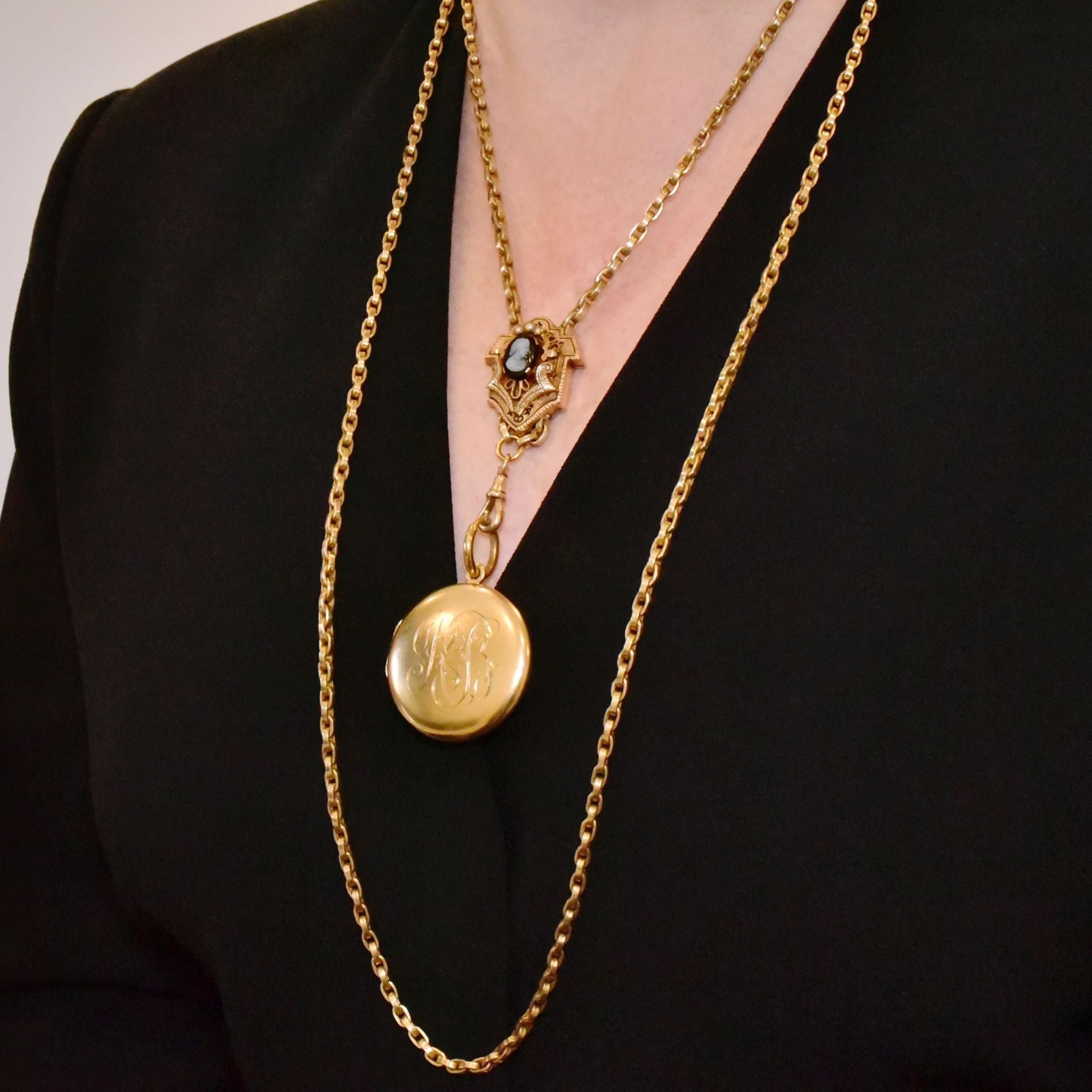 Antique Australian Sterling Silver (Gilt Over) Double Sided Locket By F. J. Mole, Circa 1915-1920