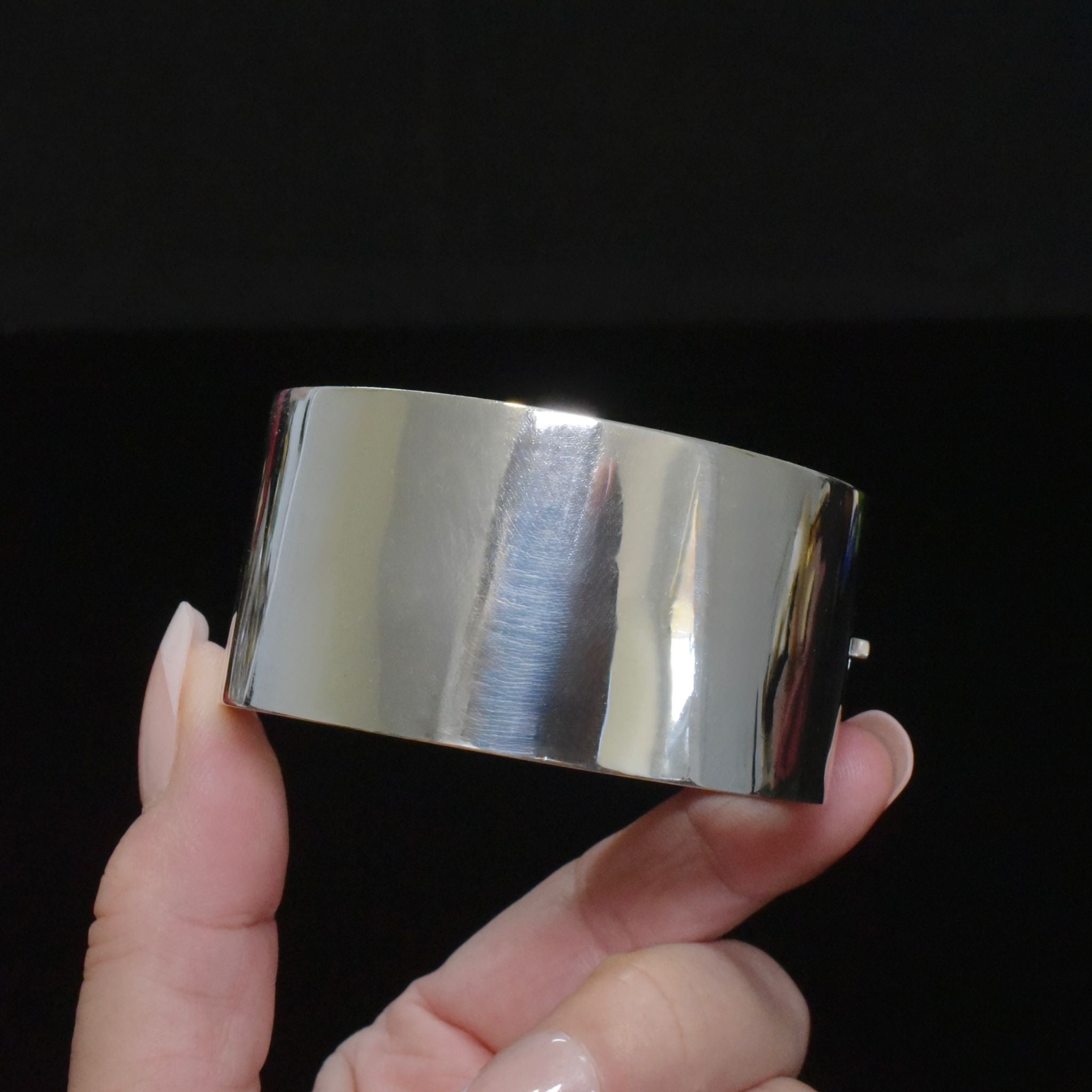 Antique Victorian Sterling Silver ‘Tennis’ Bangle - Birmingham 1884