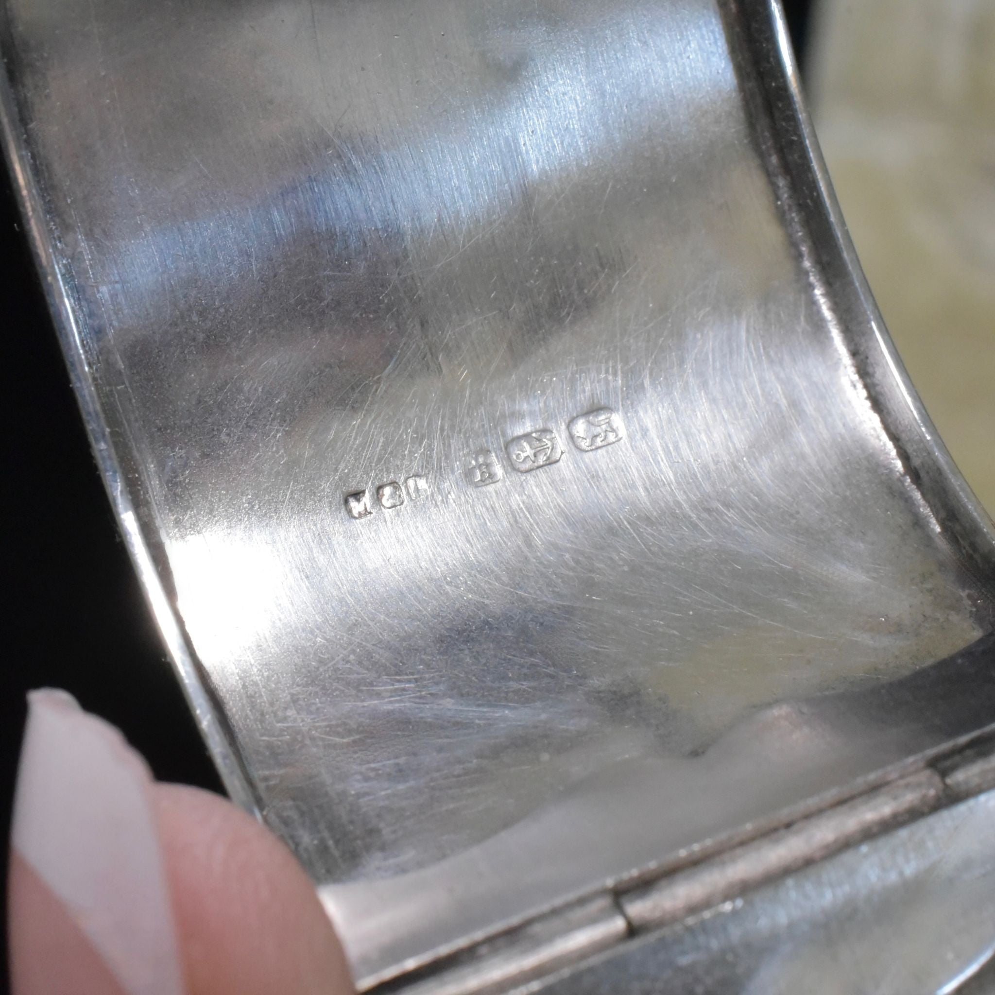 Antique Victorian Sterling Silver ‘Tennis’ Bangle - Birmingham 1884