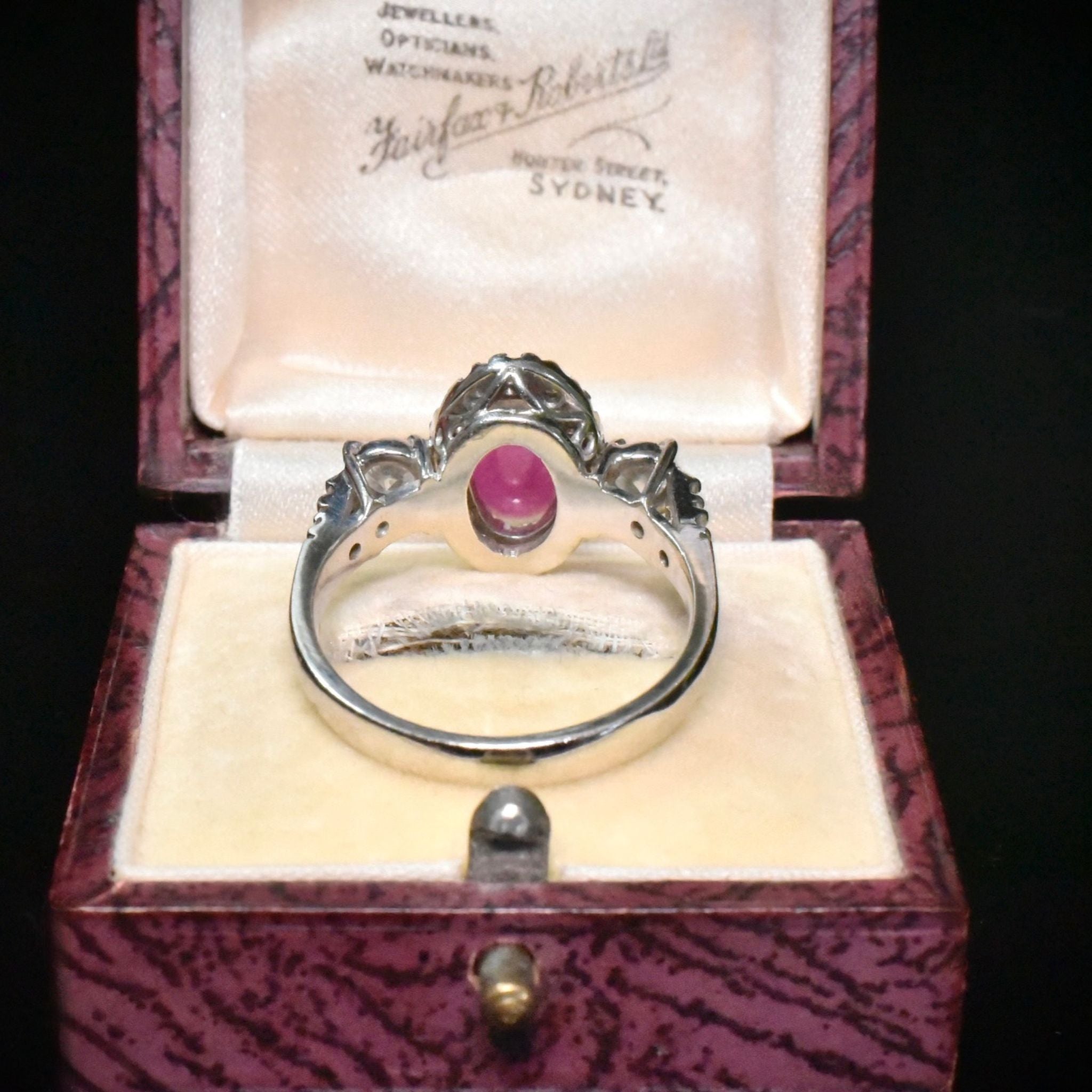 Superb 18ct White Gold Ruby And Diamond Ring Valuation Included In Purchase For $12,030 AUD