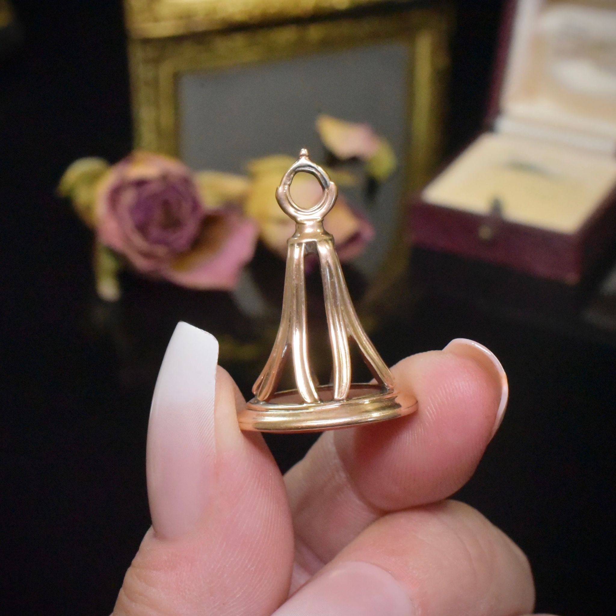 Charming Antique Georgian 15ct Rose Gold Carnelian ‘Charlotte’ Seal Fob Circa 1810-1830