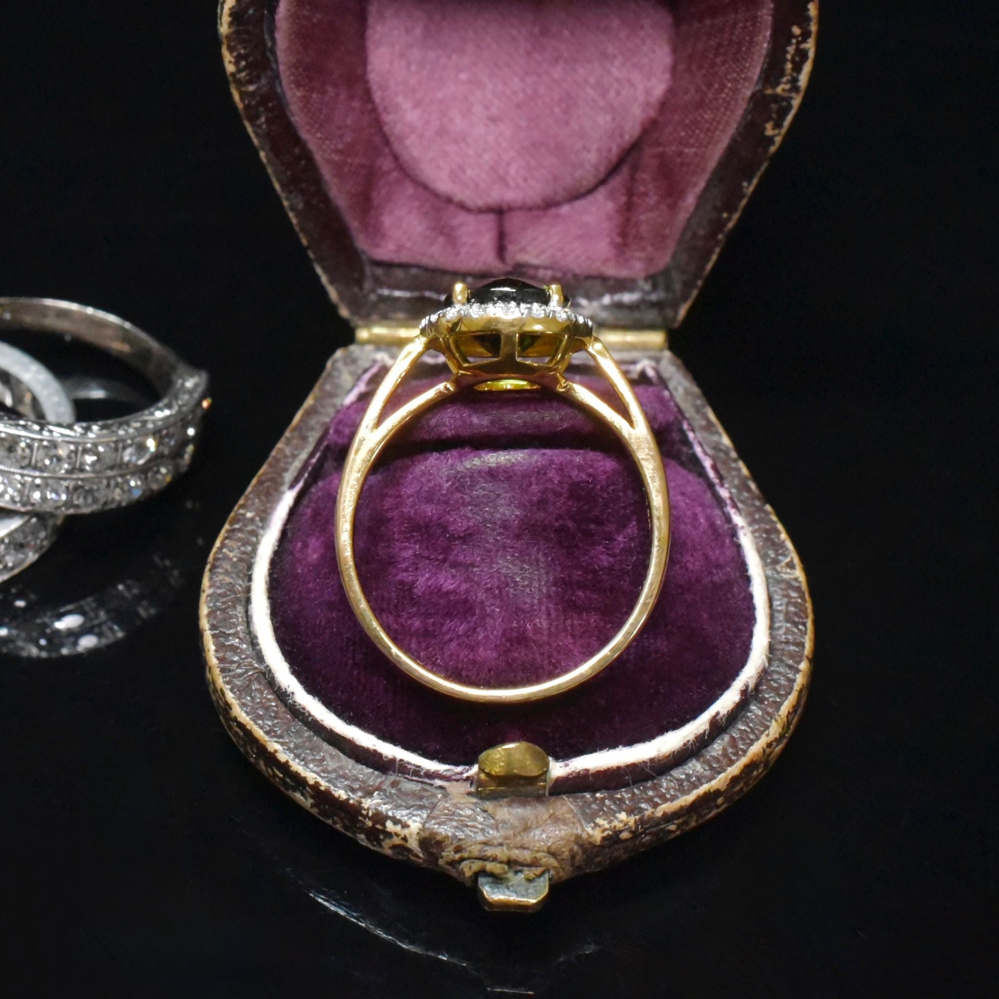 Superb 18ct Yellow Gold Tourmaline And Diamond Halo Ring Included in Purchase Valuation for $4500 AUD (2024)