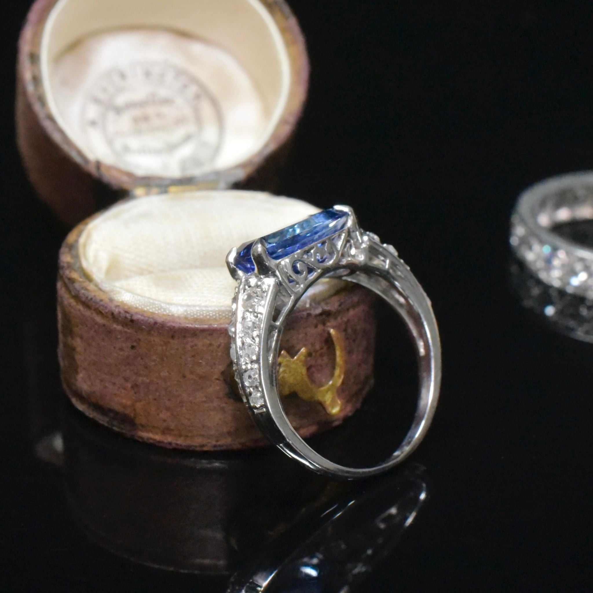 Stunning 18ct White Gold Cushion-Cut Tanzanite And Diamond Ring (Included In Purchase Valuation For $6,200 AUD (2017)