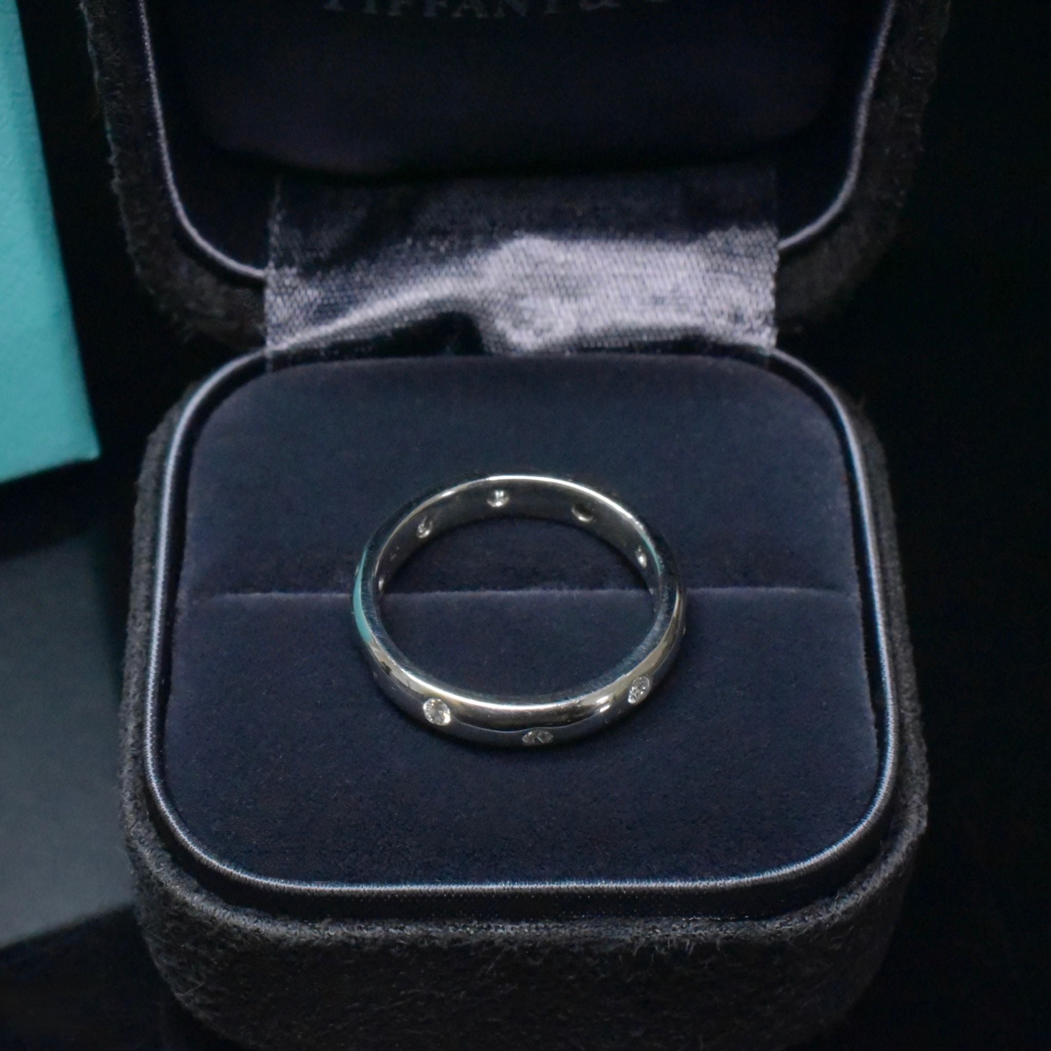 Superb Platinum Tiffany & Co. Etoile Diamond Band