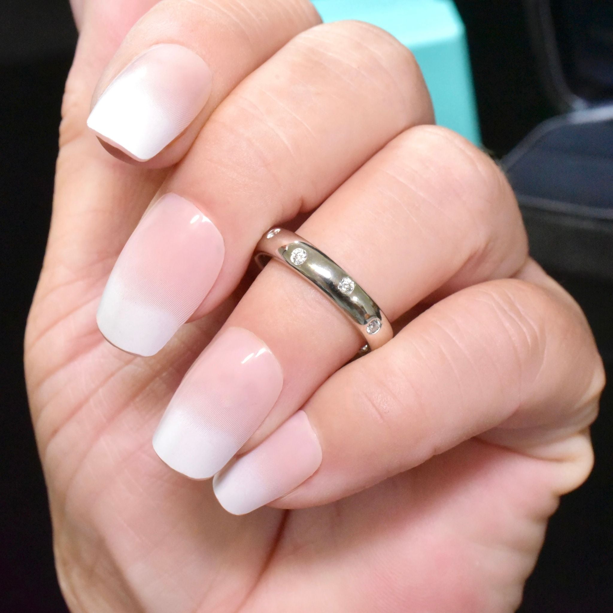 Superb Platinum Tiffany & Co. Etoile Diamond Band