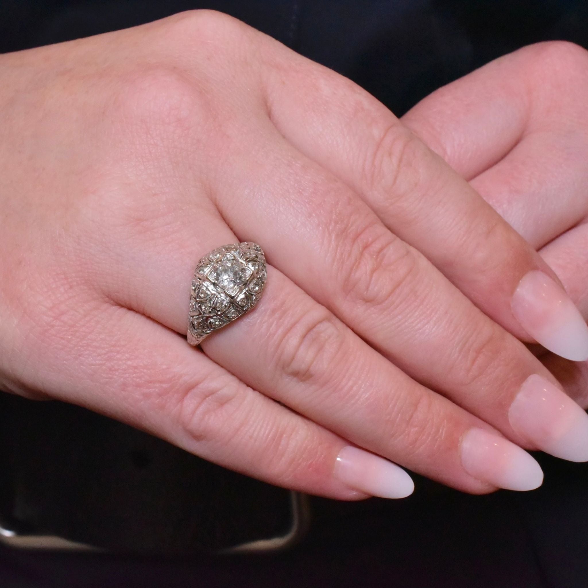 Superb Antique Art Deco Platinum And Diamond Ring 0.92ct - Circa 1920’s Independent Valuation Included In Purchase For $14,400 AUD