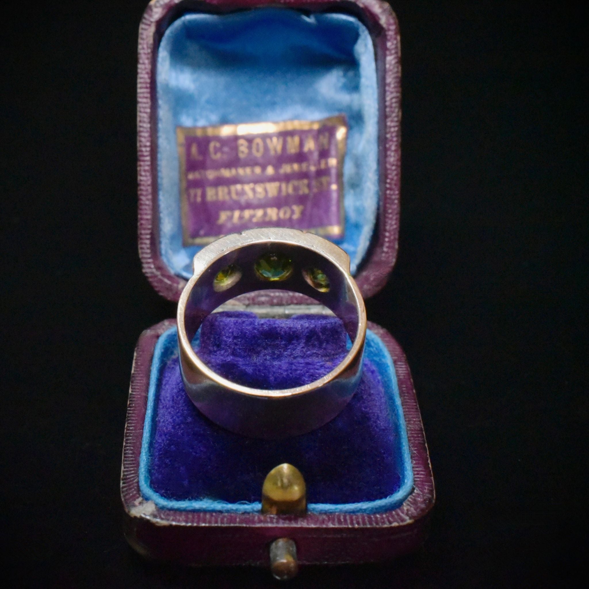 Modern ‘Antique Style’ 9ct Rose Gold Tourmaline ‘Cigar’ Band (Included In Purchase Valuation For $5,750 AUD