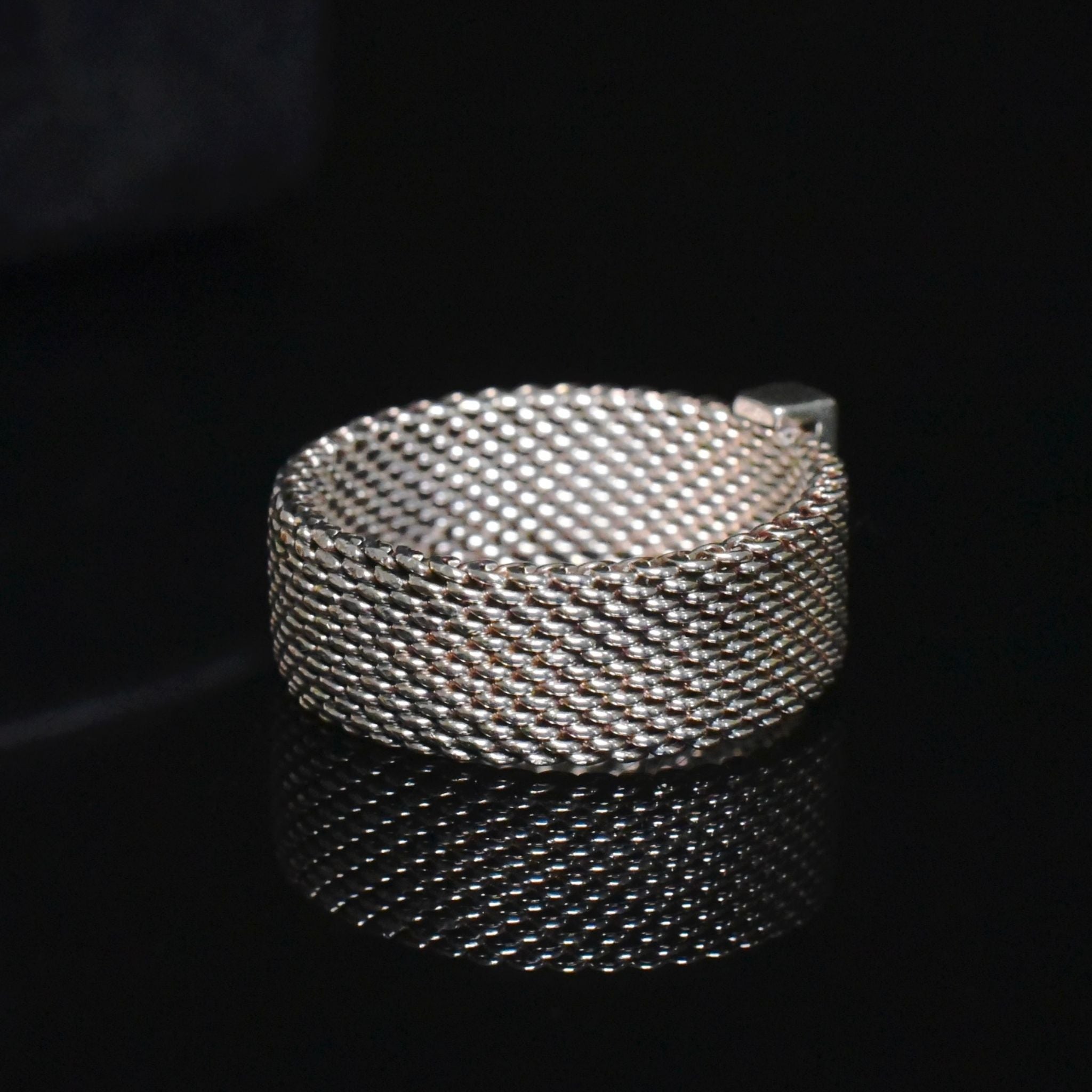 Contemporary Tiffany & Co. Diamond And Sterling Silver ‘Somerset’ Ring With Original Velvet Box