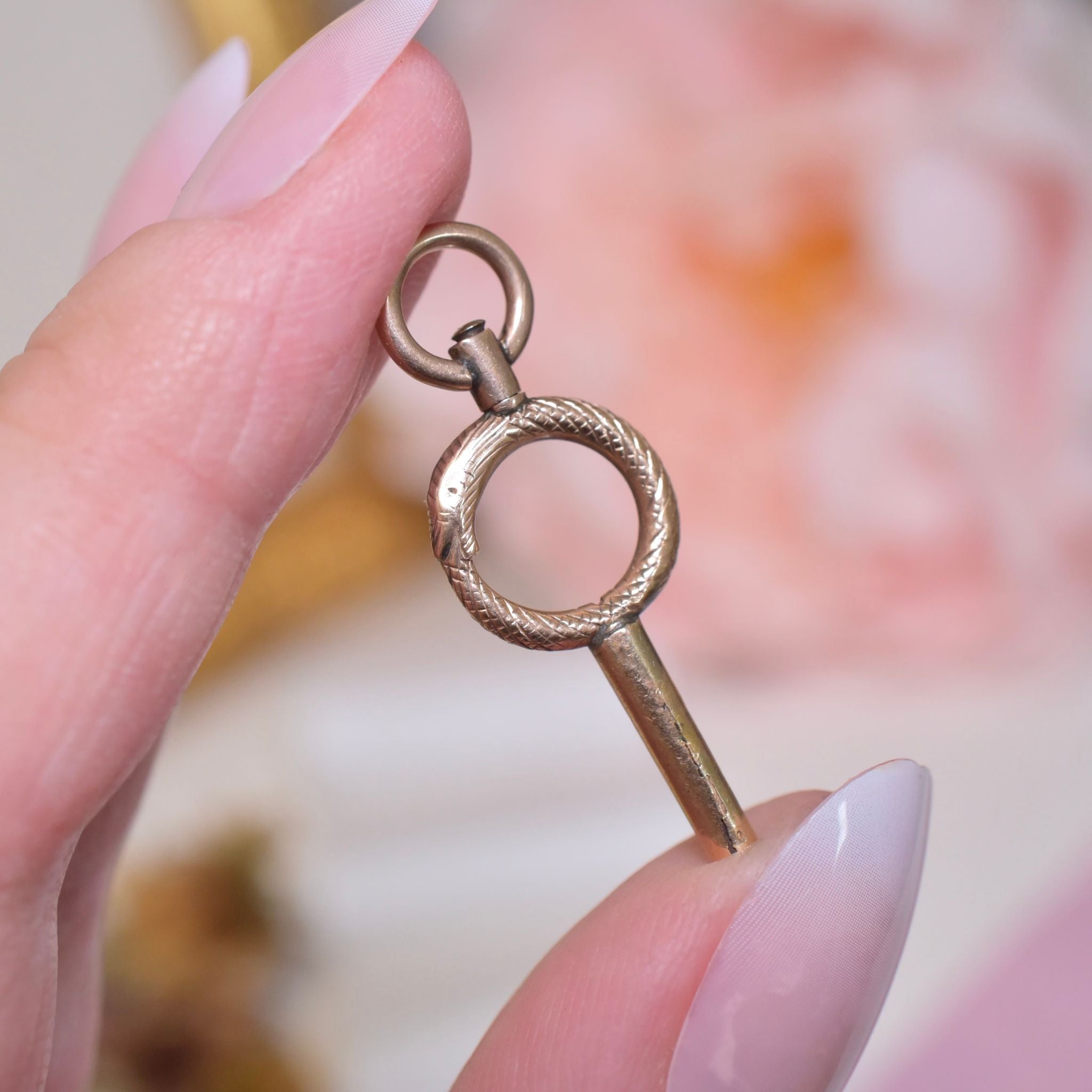 Antique Georgian 9ct Rose Gold Swivel ‘Ouroboros’ Serpent Watch Key Winder - Circa 1820’s