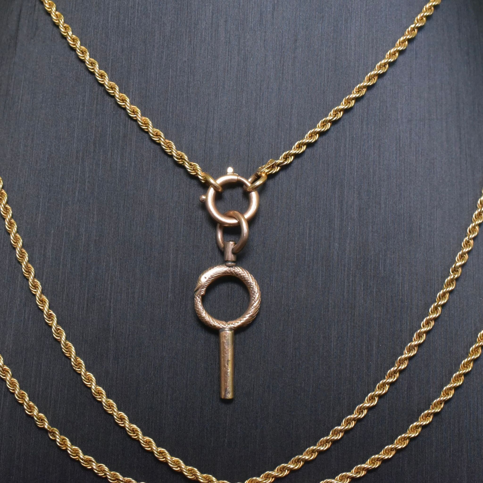 Antique Georgian 9ct Rose Gold Swivel ‘Ouroboros’ Serpent Watch Key Winder - Circa 1820’s