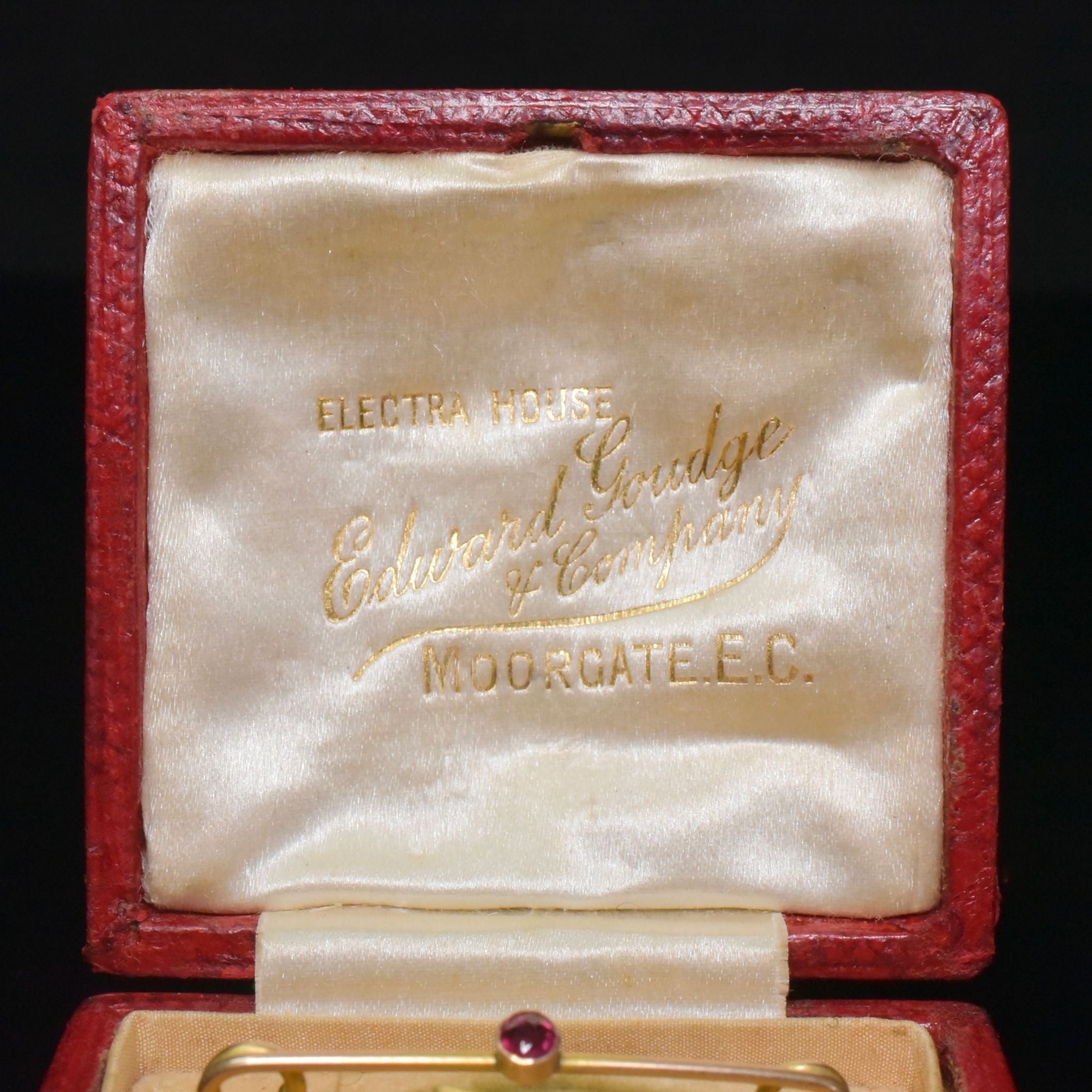 Antique Edwardian Original Boxed Set Lace Pins (Bar Brooch) Circa 1900 By Edward Goudge - London
