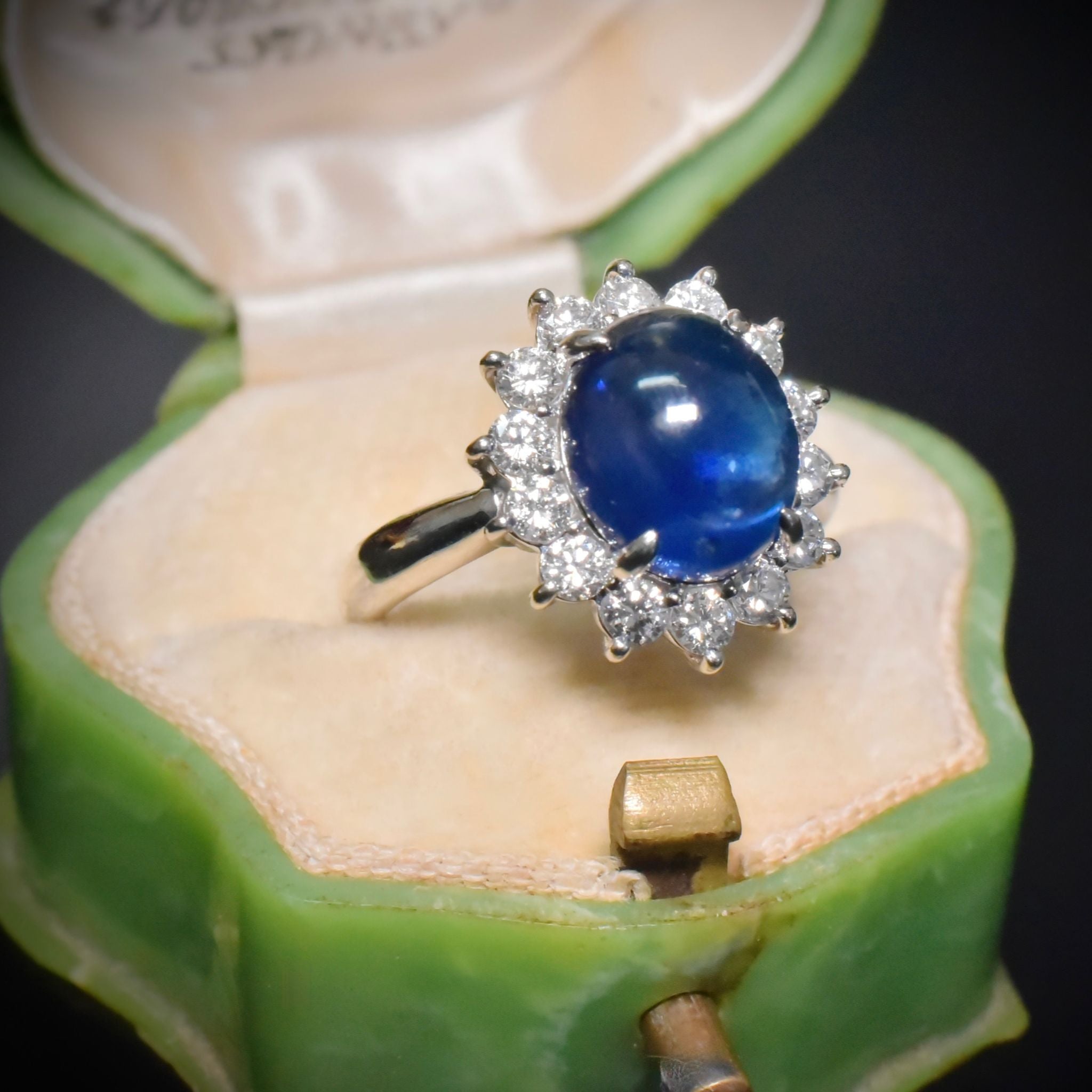 Modern Solid Platinum 4.05ct Sapphire And Diamond Ring (0.64ct)