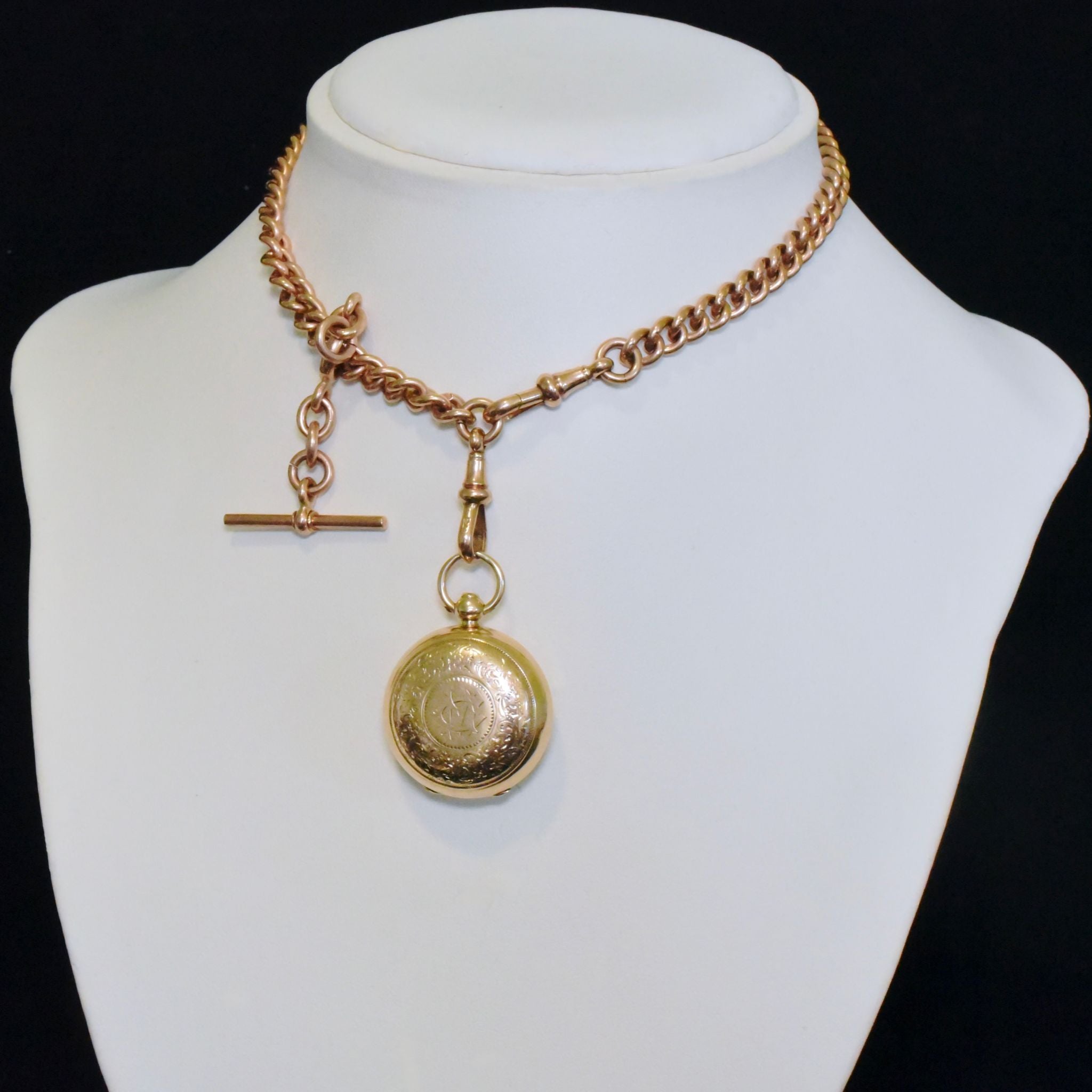 Antique Victorian 15ct Rose Gold Sovereign Case by Alfred Wigley - Birmingham 1886