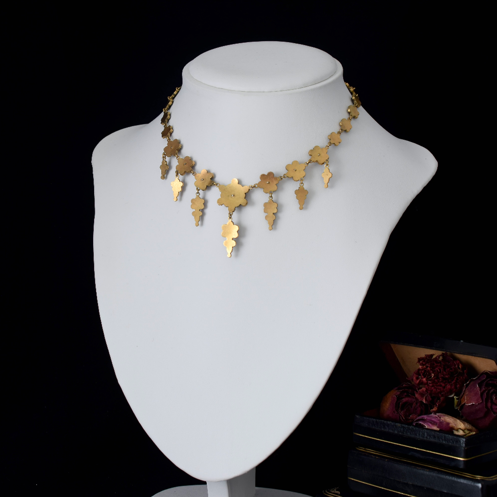 Antique Victorian Bohemian Garnet ‘Fringe’ Necklace Circa 1890-1910