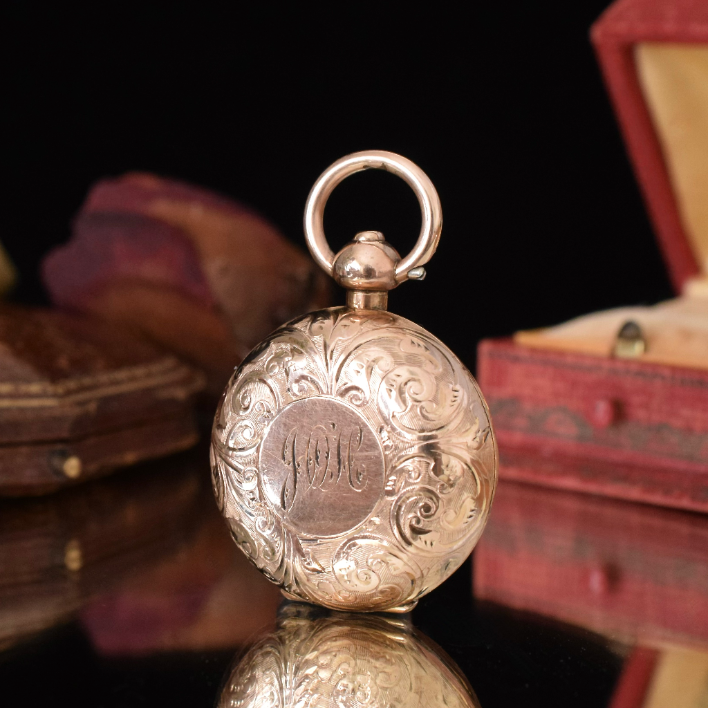 Antique Edwardian *Gold Cased* Sovereign Case By Dennison Circa 1910