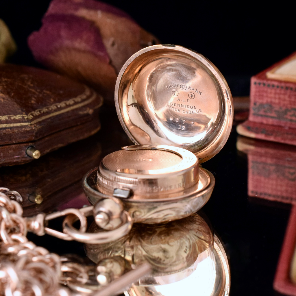 Antique Edwardian *Gold Cased* Sovereign Case By Dennison Circa 1910