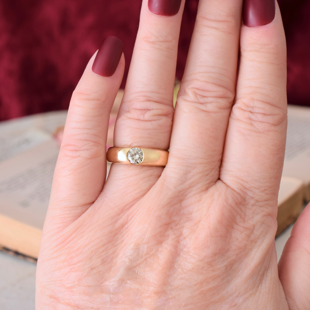 Modern 18ct Yellow Gold And Diamond ‘Donut’ Ring - 10.2 Grams Independent Valuation For $5250.00 AUD Viewable Upon Request