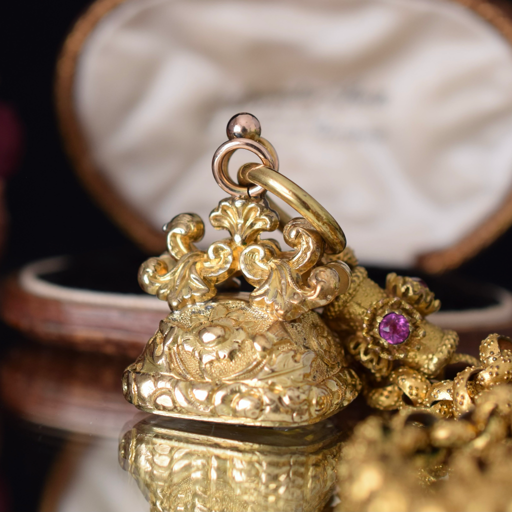 Antique Victorian Large **Gold Cased** Quartz Seal Circa 1890