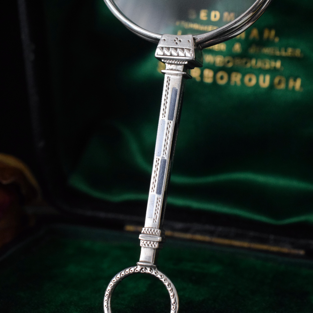 Antique Art Deco 900 Silver Folding Lorgnette Circa 1920’s